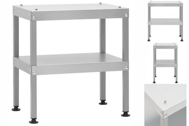 vidaXL Holzkohlegrill Tisch für Räucherofen 40x28x44,5 cm Verzinkter Stahl