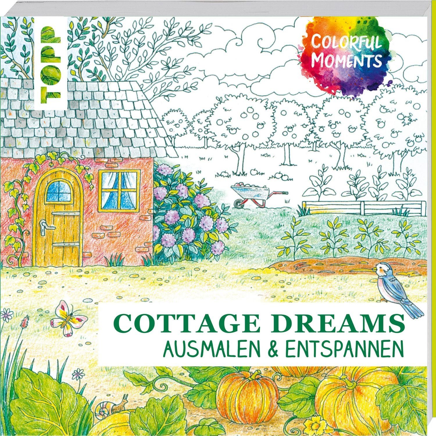 Colorful Moments - Cottage Dreams Ausmalen & entspannen / Ursula Schwab, Cordula Martens, Ausmalen & entspannen