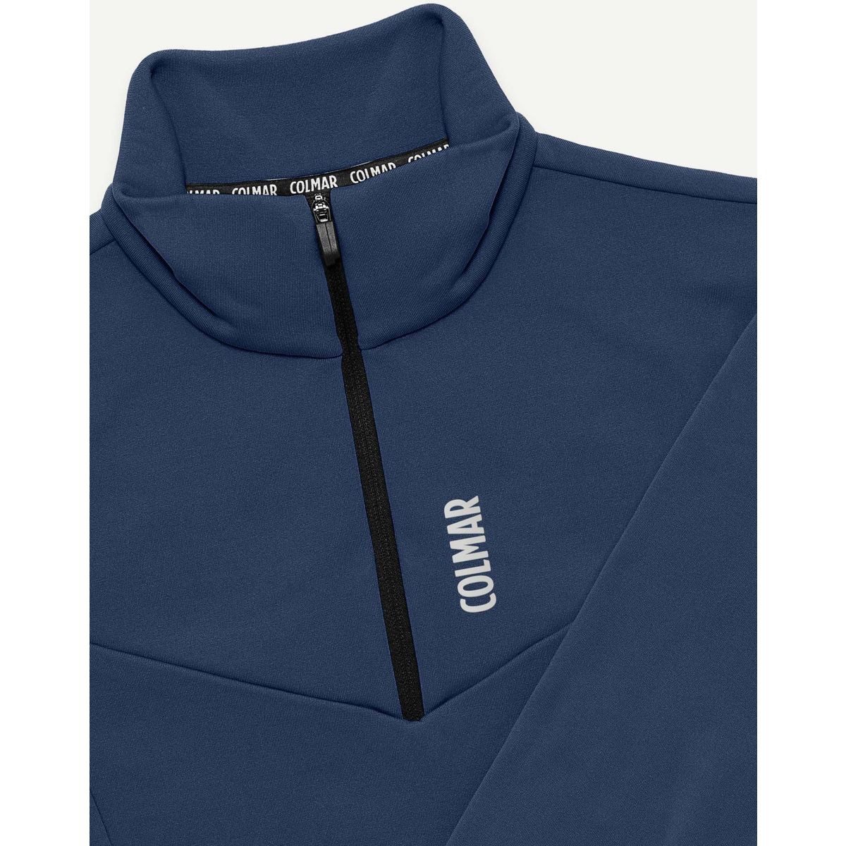 Colmar Kapuzenpullover Ladies Sweatshirt Feminines Sweatshirt aus Stretch-Fleece mit halbem Reißverschluss