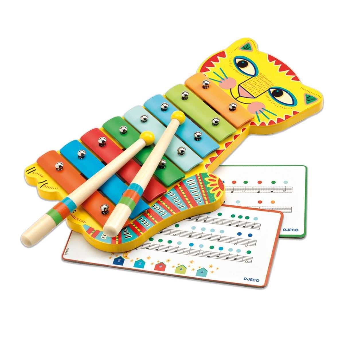 Spielzeug-Musikinstrument Animambo Xylophon Katze Metallophon