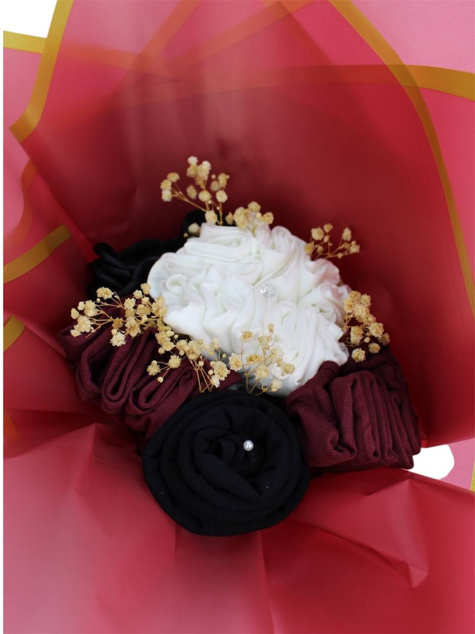 Aymasal Kopftuch Hijab Bouquet Strauss - Bordeaux Geschenkstrauß persönlich günstig online kaufen
