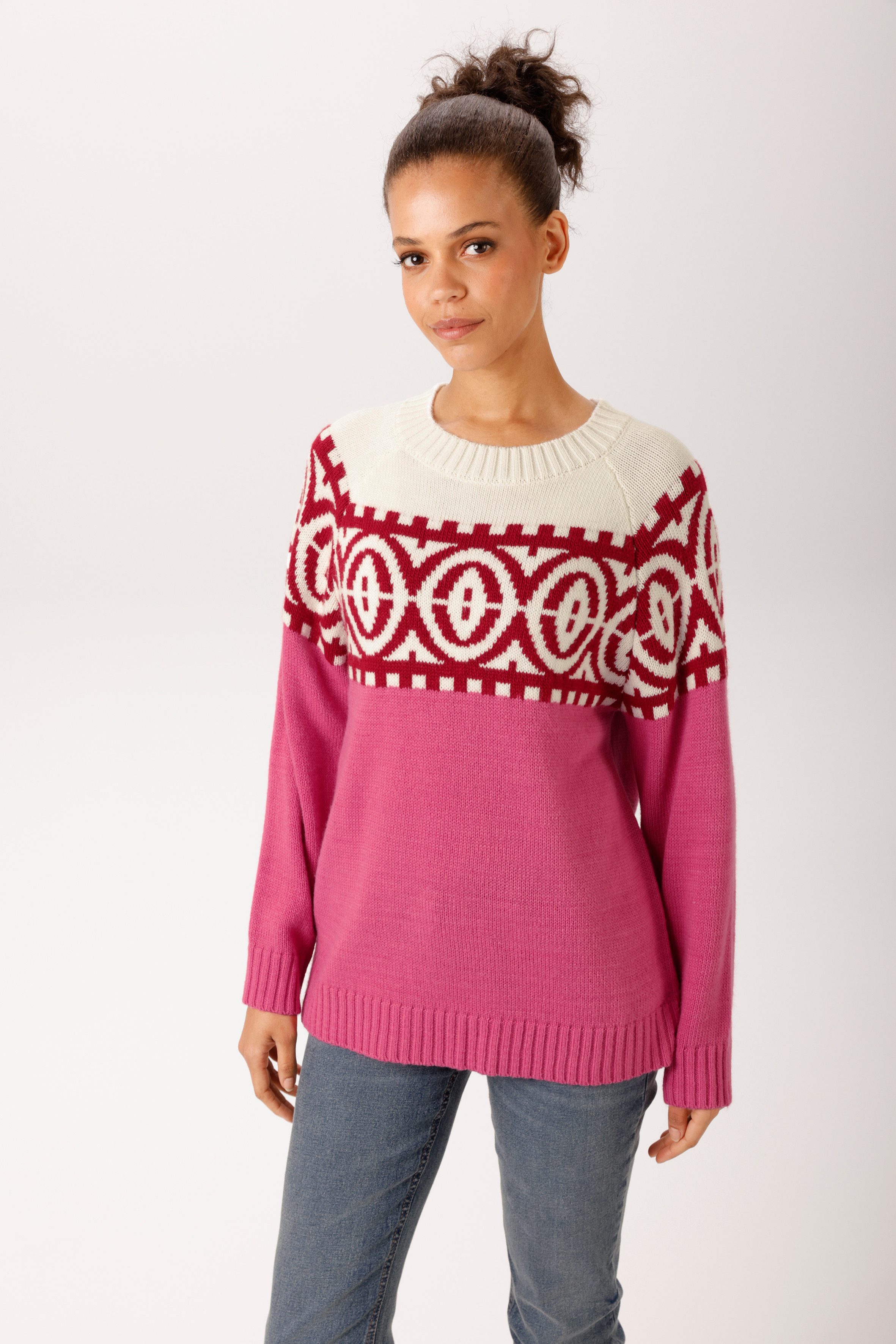 Aniston CASUAL Strickpullover mit grafischem Jacquard-Muster - NEUE KOLLEKTION. € 39,99, (€ 39,99 pro 1 Stk).
