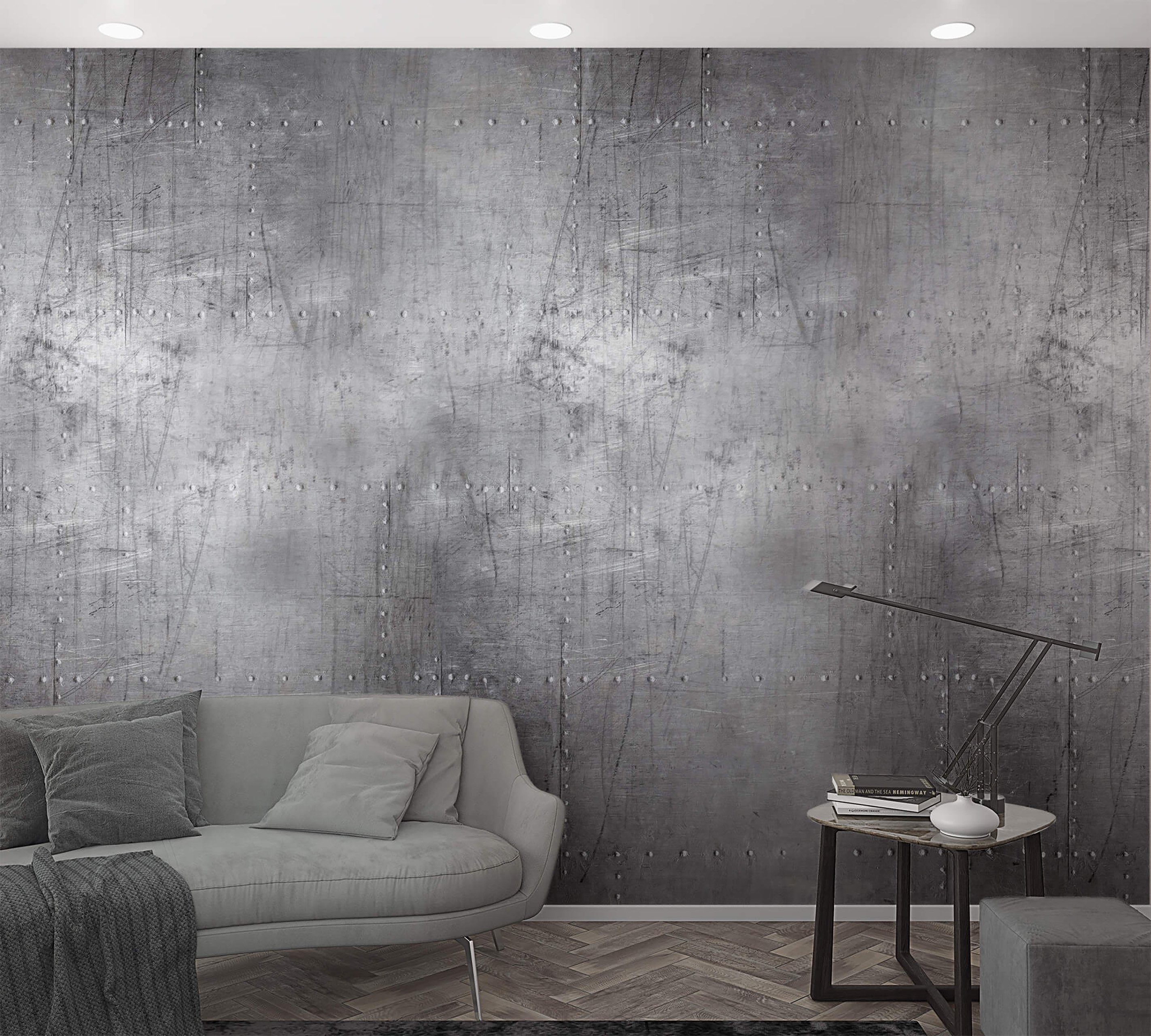 Newroom Vliestapete, [ 2,7 x 1,59m ] großzügiges Motiv - kein wiederkehrendes Muster - nahtlos große Flächen möglich - Fototapete Wandbild Metall Rost Eisen Made in Germany