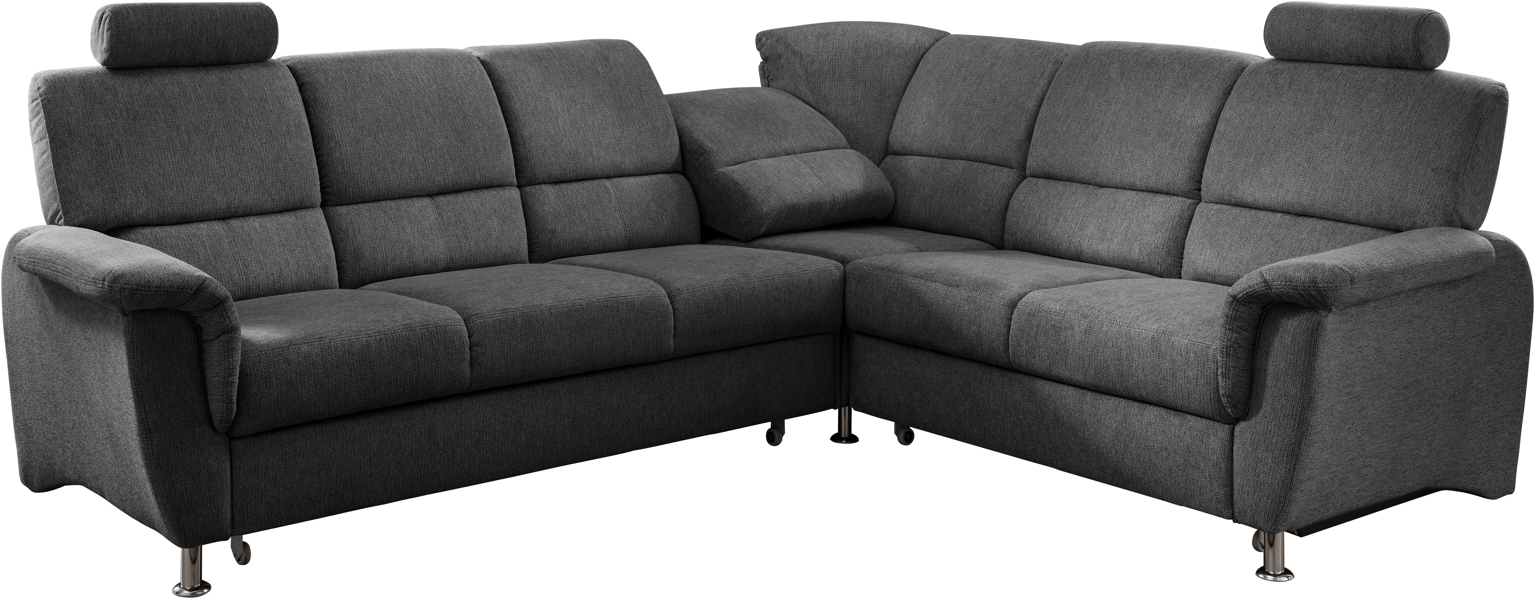 Home affaire Ecksofa "Pisa L-Form, mit Schlaffunktion, Stauraum, 2x höhenve günstig online kaufen