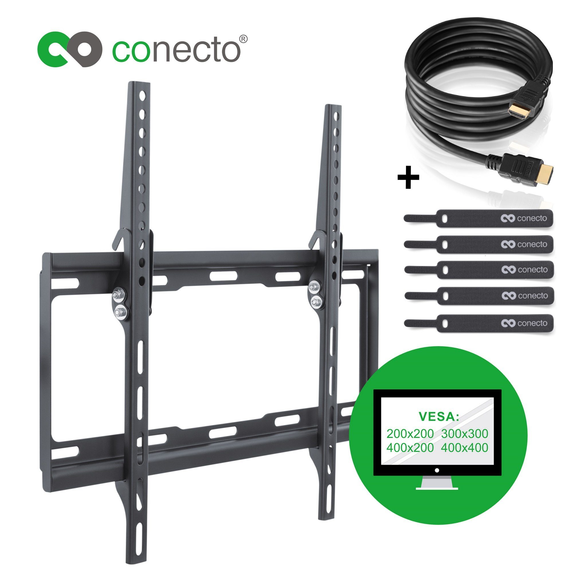 TV Monitor neigbar) conecto für Fernseher LCD LED & Wandhalter 52 TV-Wandhalterung, Zoll, (bis