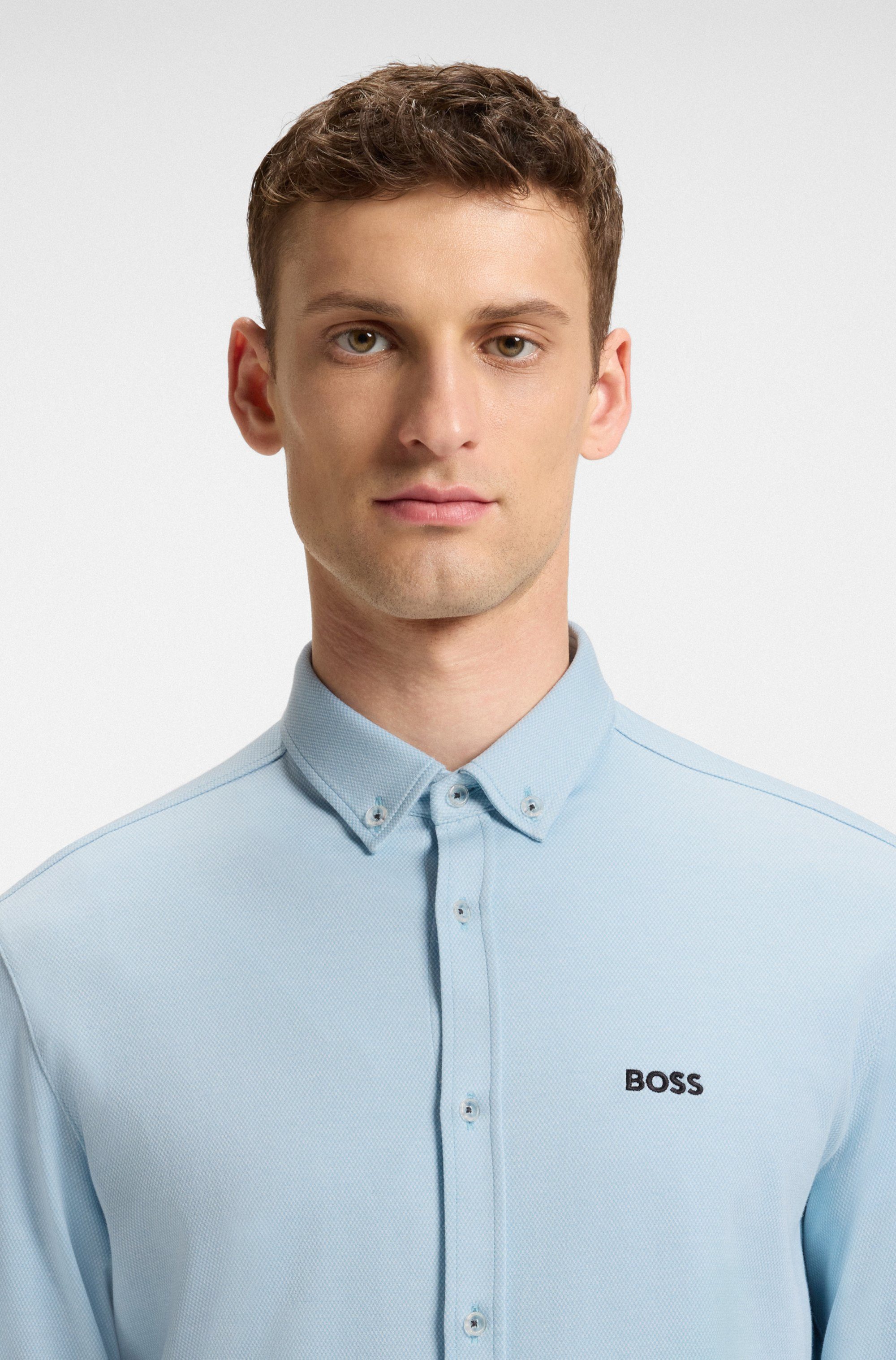 BOSS GREEN Langarmhemd B Motion L softe Baumwolle, Vier-Wege-Stretch, knitt günstig online kaufen