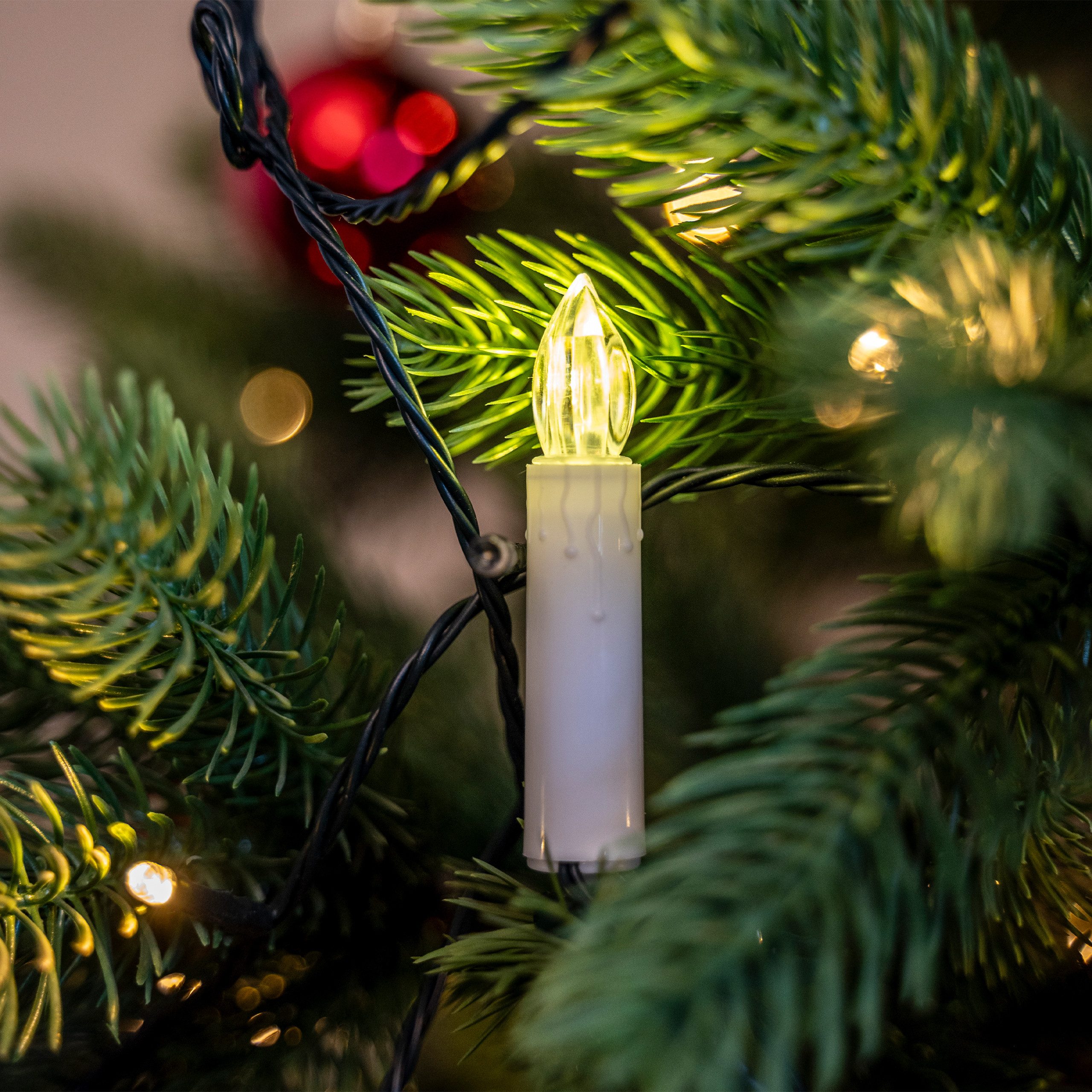 my home LED-Lichterkette Aluro, 50-flammig, LED-Christbaumkerzen 50LEDs günstig online kaufen