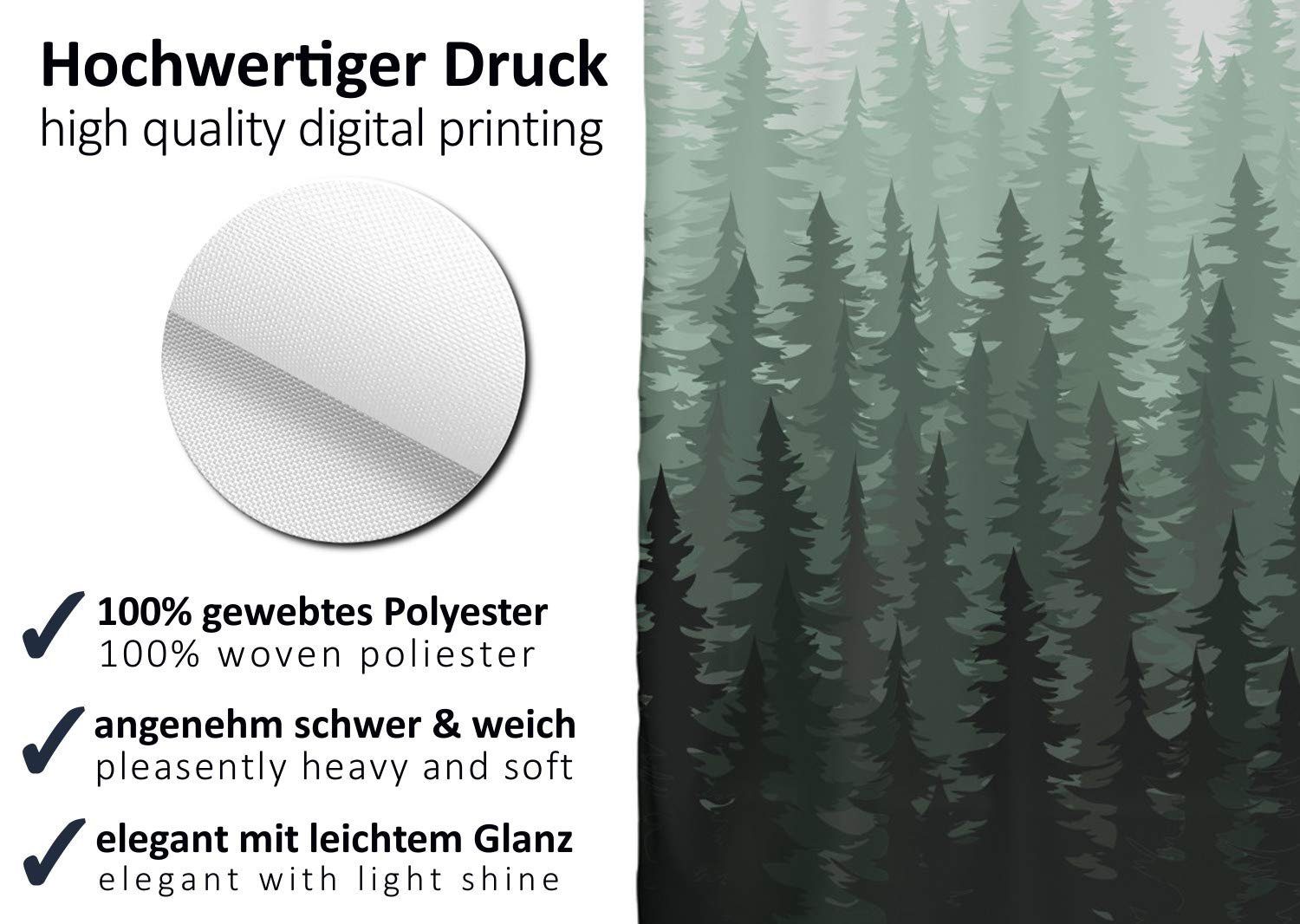 Arteneur Duschvorhang Breite 150 cm, Anti-Schimmel Beschichtet, Beschwerter günstig online kaufen