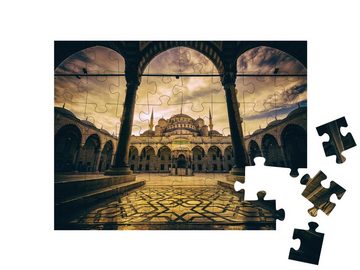 puzzleYOU Puzzle Vintage-Stil der Sultan-Ahmed-Moschee, Istanbul, 48 Puzzleteile, puzzleYOU-Kollektionen Blaue Moschee Istanbul