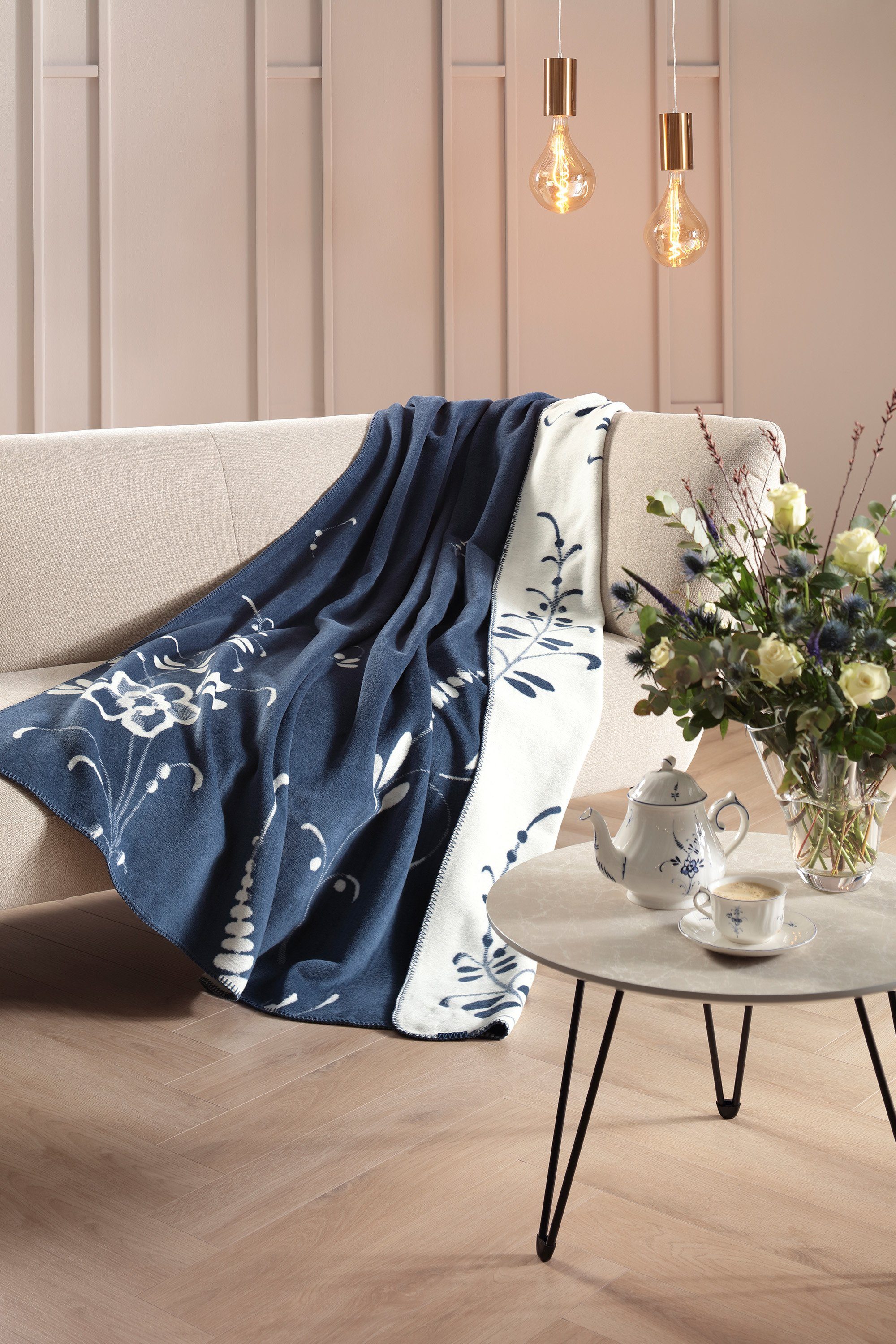 Wohndecke Vieux Luxembourg in 150x200 cm, Decke mit floralem Design, Villeroy & Boch, Made in Germany
