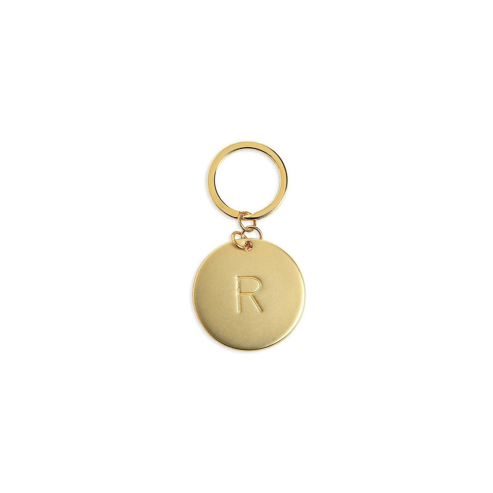 Depot Schlüsselanhänger Schlüsselanhänger R (Packung, 1-tlg., 1 Stück Schlüsselanhänger), aus Eisen, Zinklegierung, L 7 Zentimeter, B 6 Zentimeter