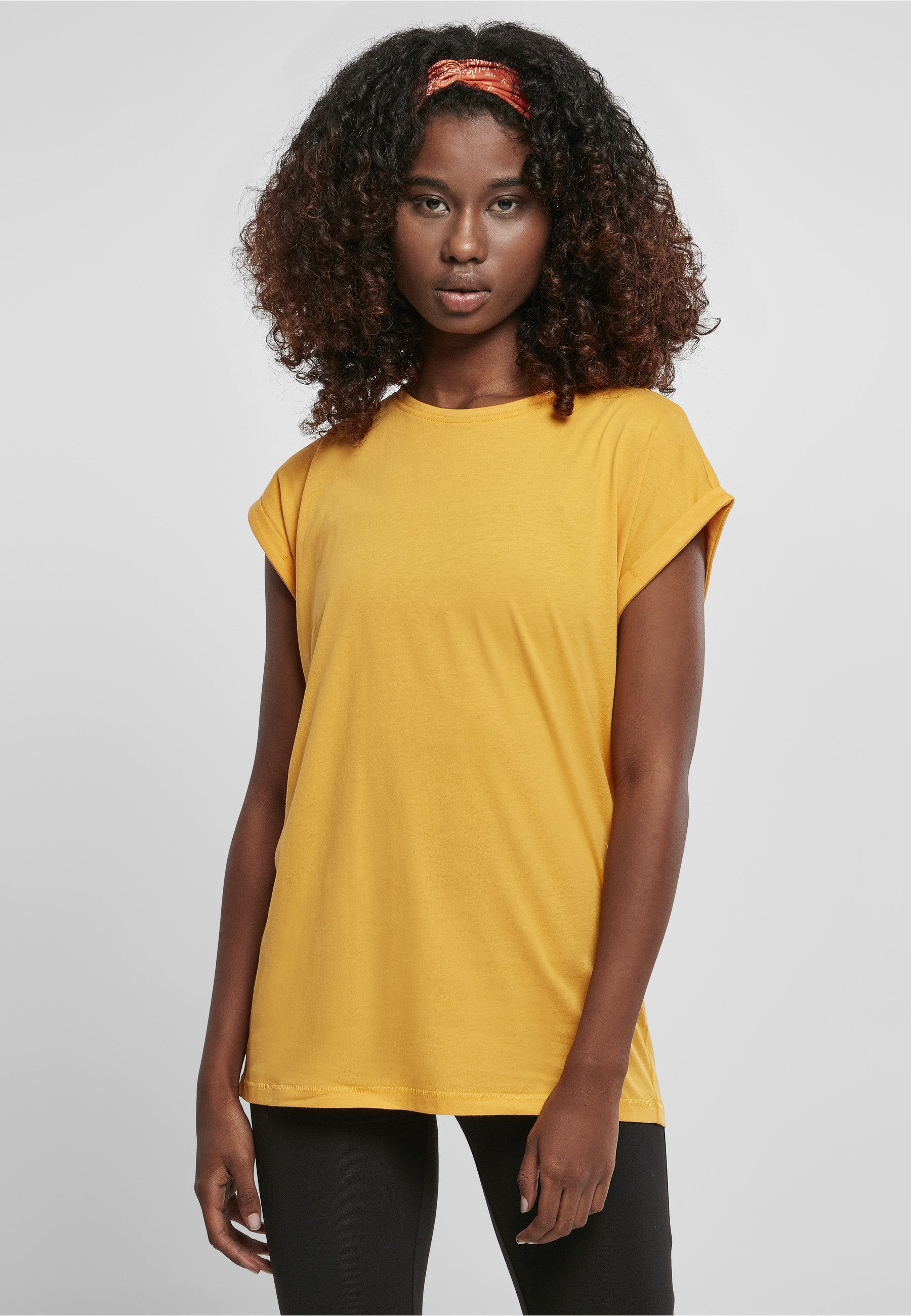 URBAN CLASSICS Kurzarmshirt Urban Classics Damen Ladies Extended Shoulder Tee (1-tlg) – Bild 5 von 5