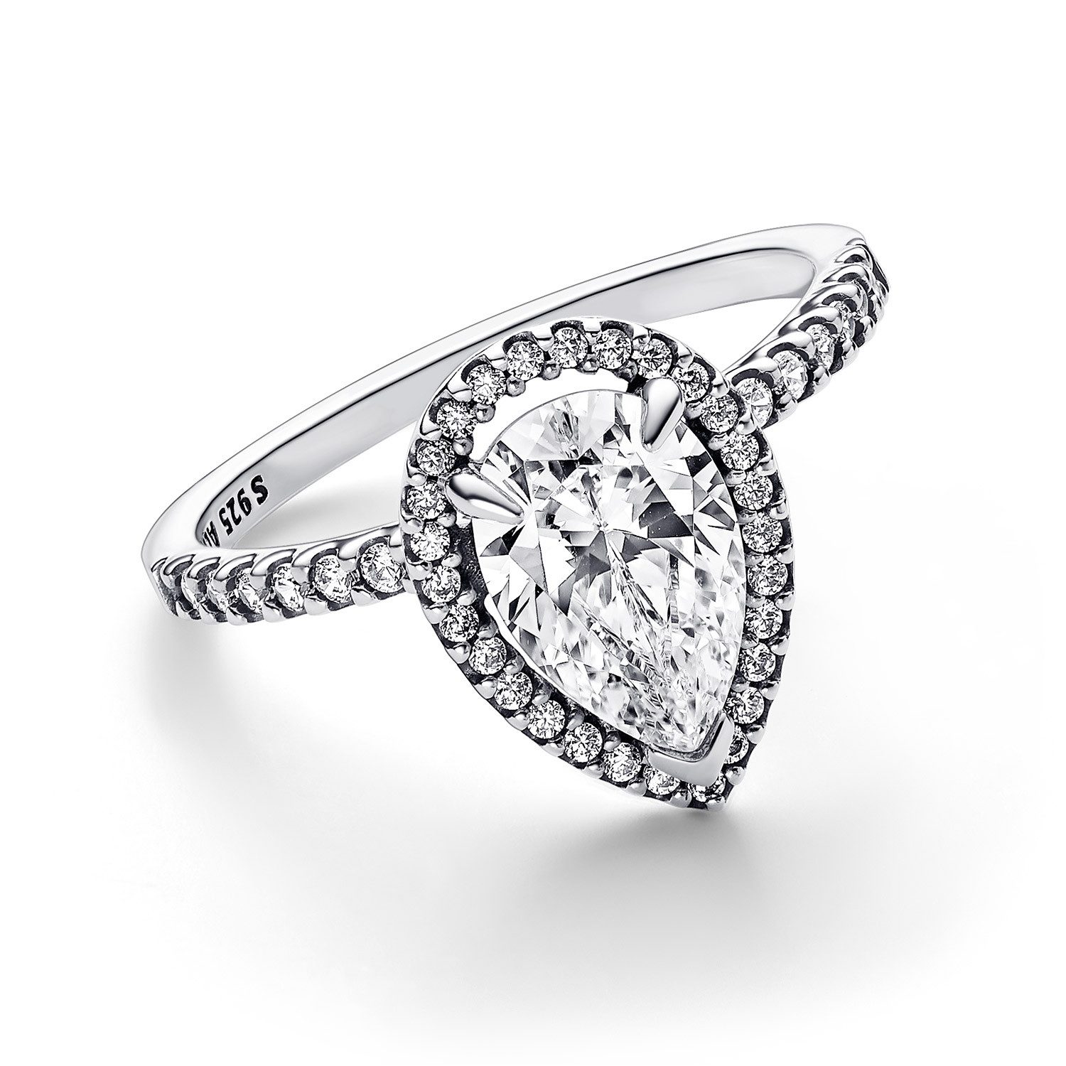 Pandora Silberring für Funkelnde Birne mit Heiligenschein Groß günstig online kaufen