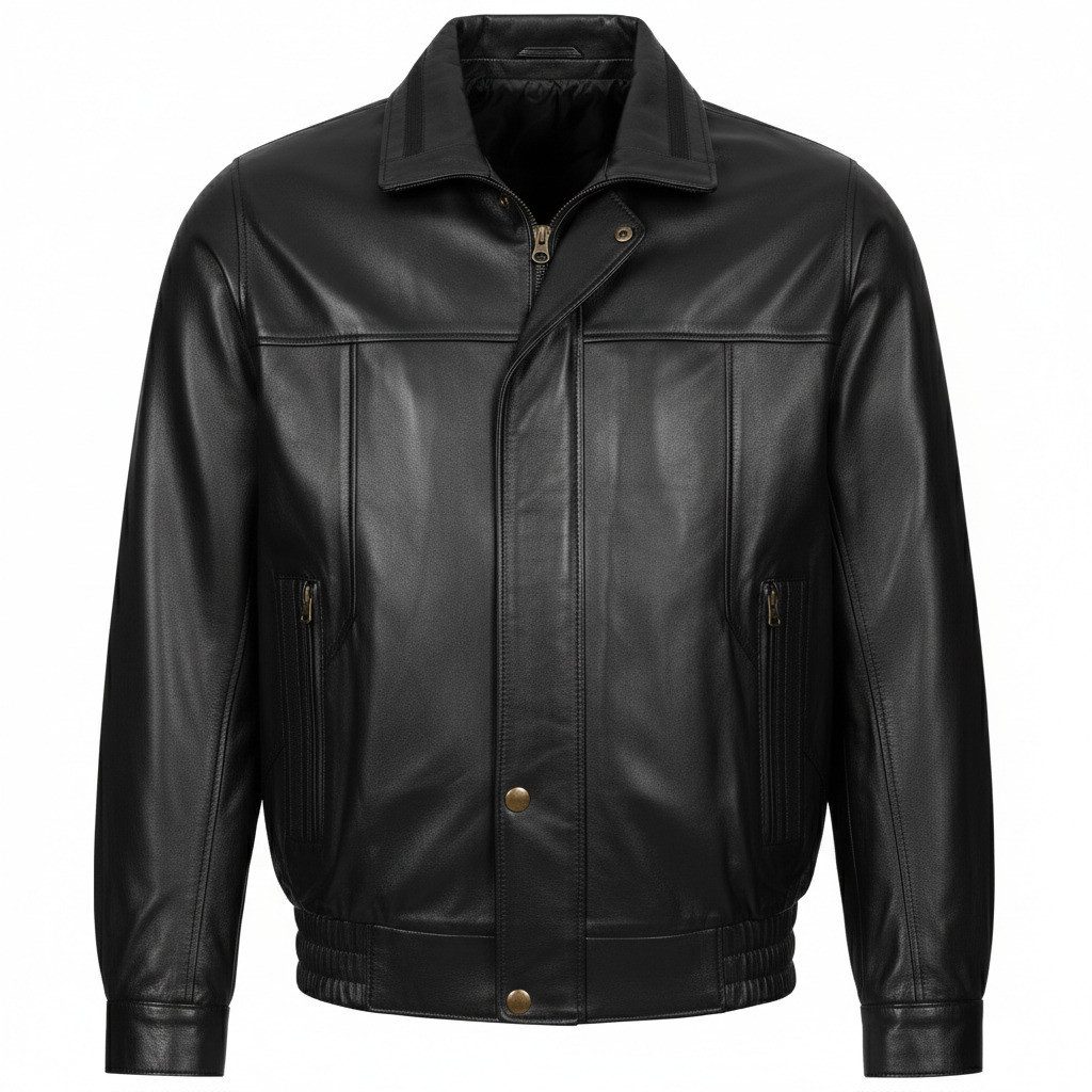 Mouflon Lederjacke Harry Herren-Blouson aus echtem Lammnappa-Leder mit elastischem Bund