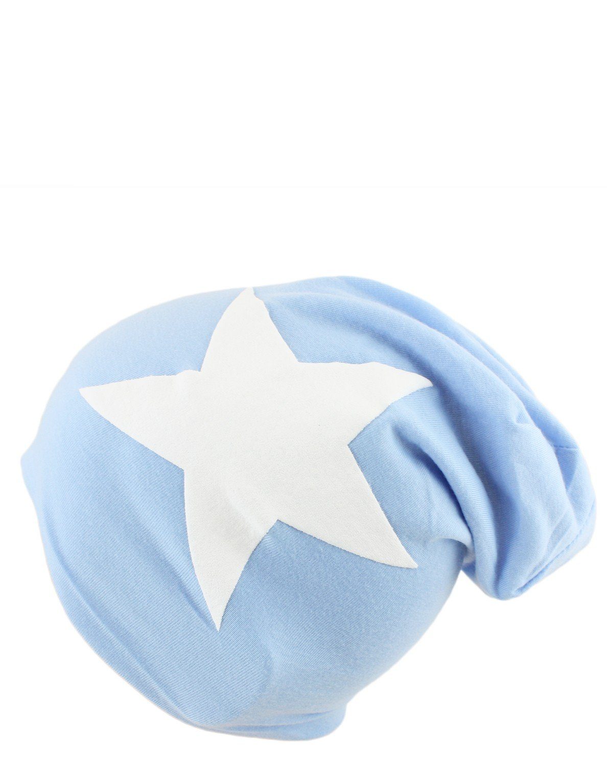 Sonia Originelli Beanie Beanie Mütze Kind "Stern" Kindermütze hellblau