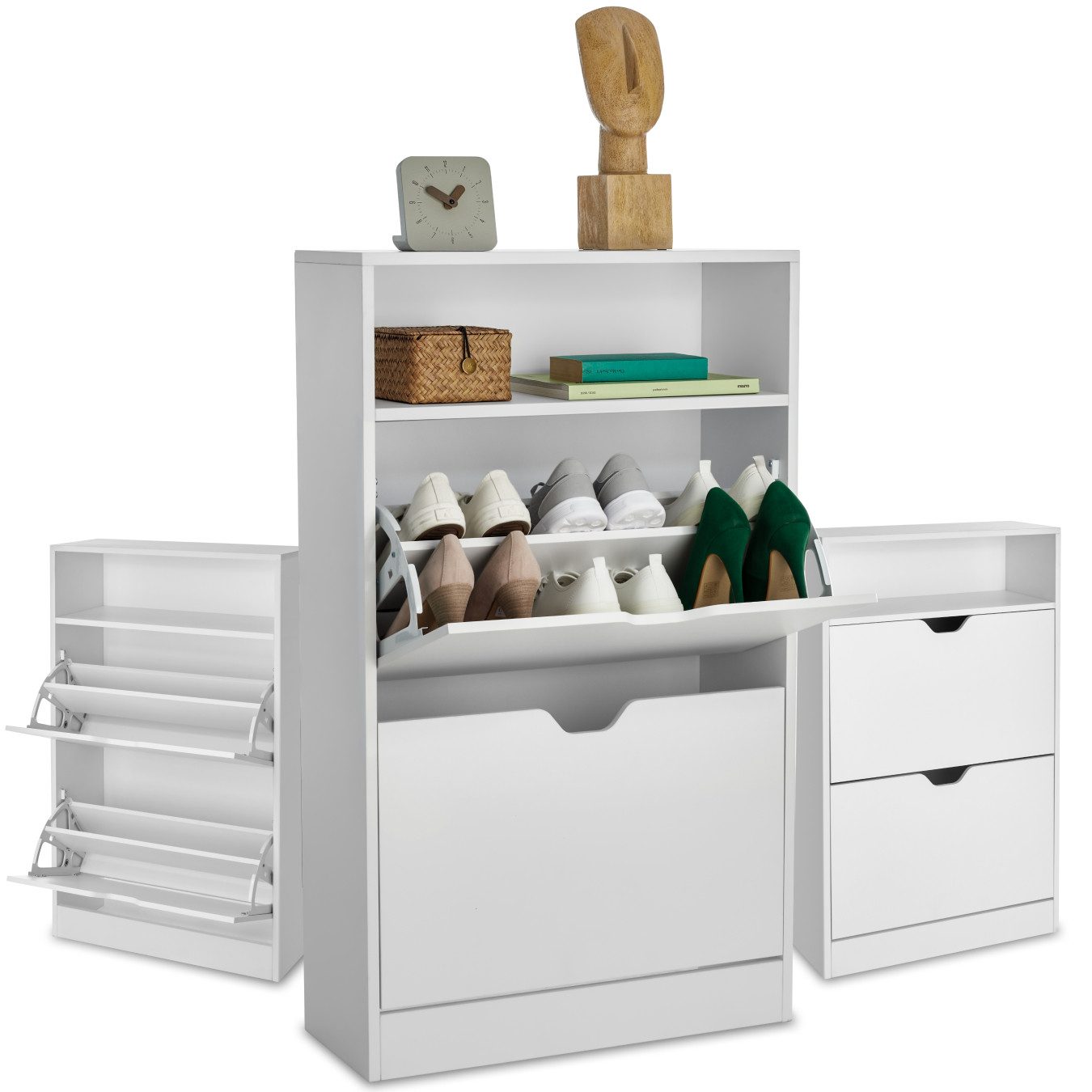 tectake Schuhschrank Schuhregal Calea mit 2 günstig online kaufen