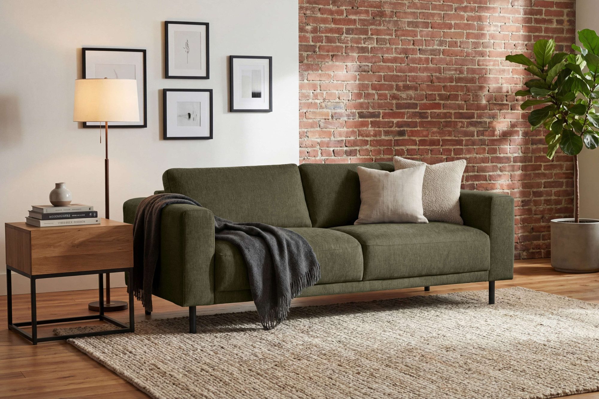 OTTO home 3-Sitzer Sveeva, B.214 cm, schwarze Metallfüße, langlebiger Webstoff, mit Wellenunterfederung, viele Farben