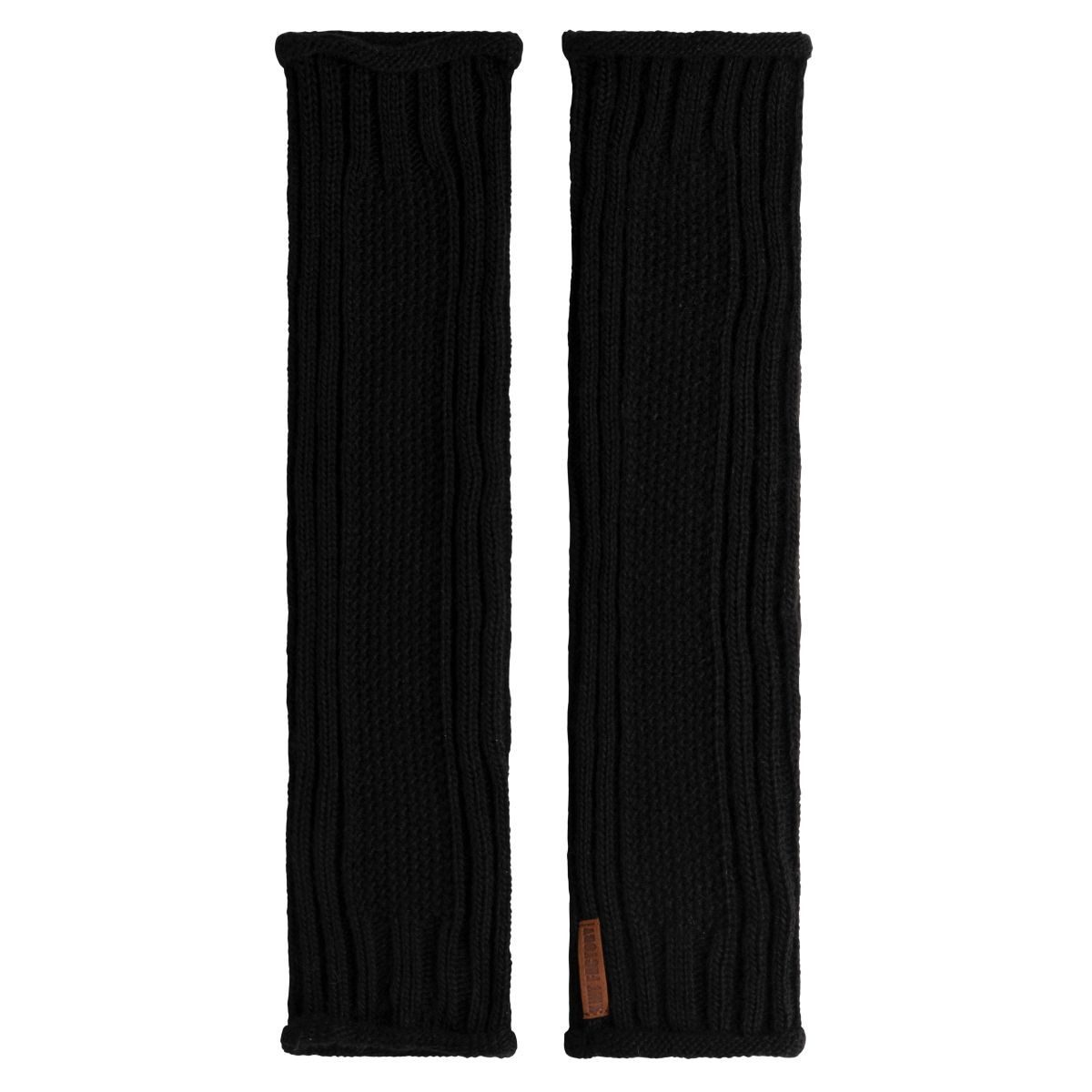 Knit Factory Strickhandschuhe Kick Stulpen Schwarz (1-St) Handschuh Handstulpen Перчатки ohne Finger