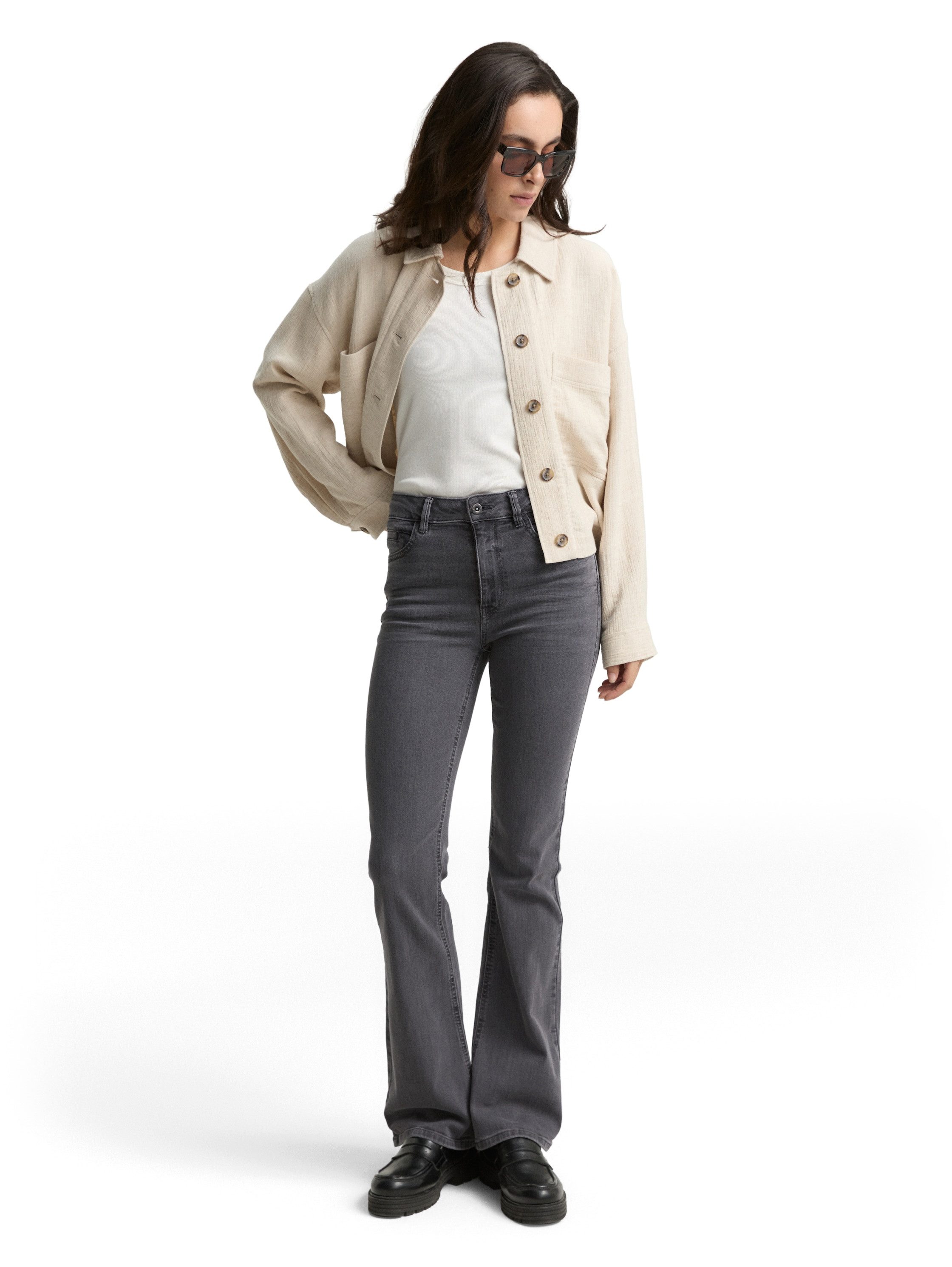 TOM TAILOR Schlagjeans STELLA Bootcut mit Schlag und Stretch
