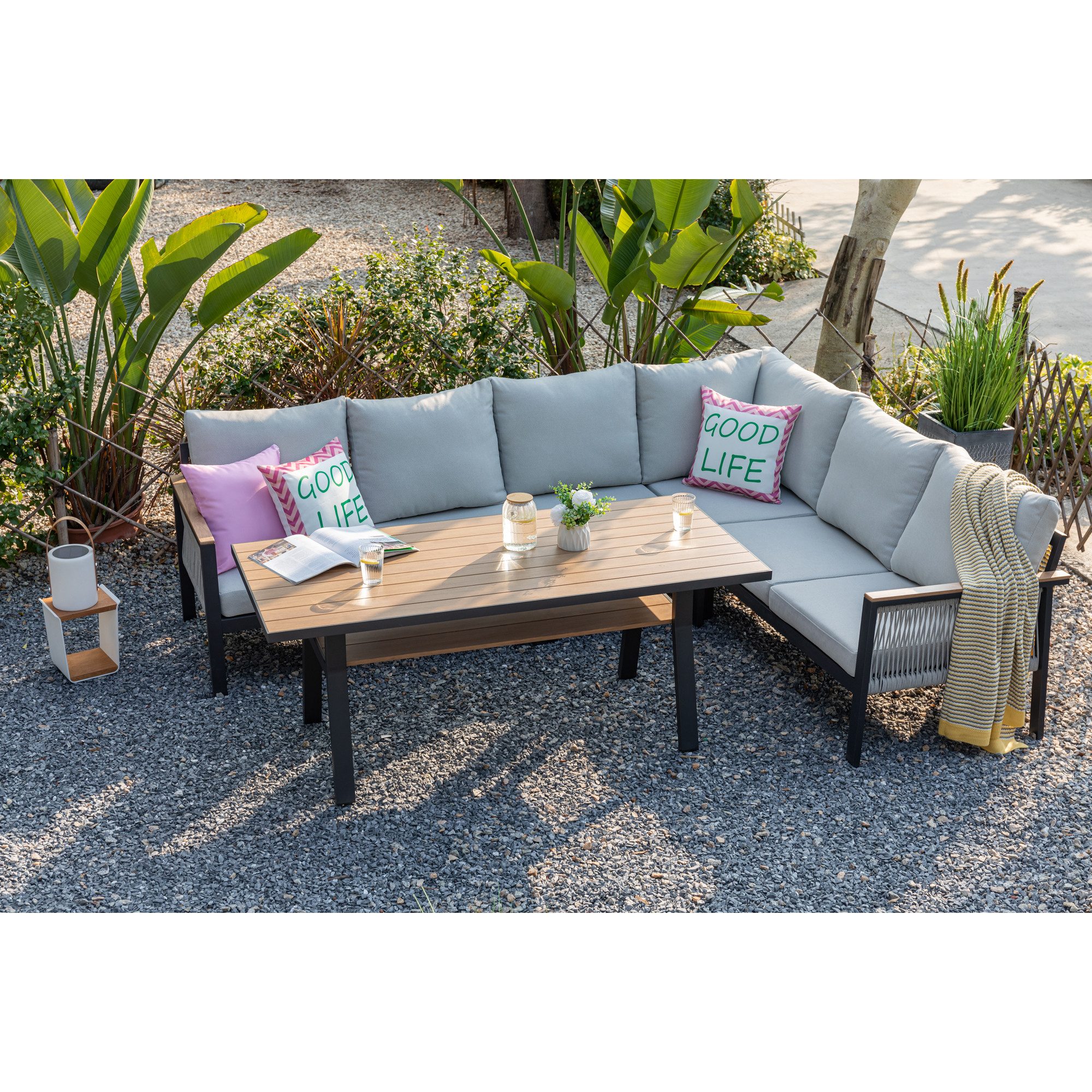 MANDALIKA Garden Gartenlounge-Set Dining Lounge Set CANORA