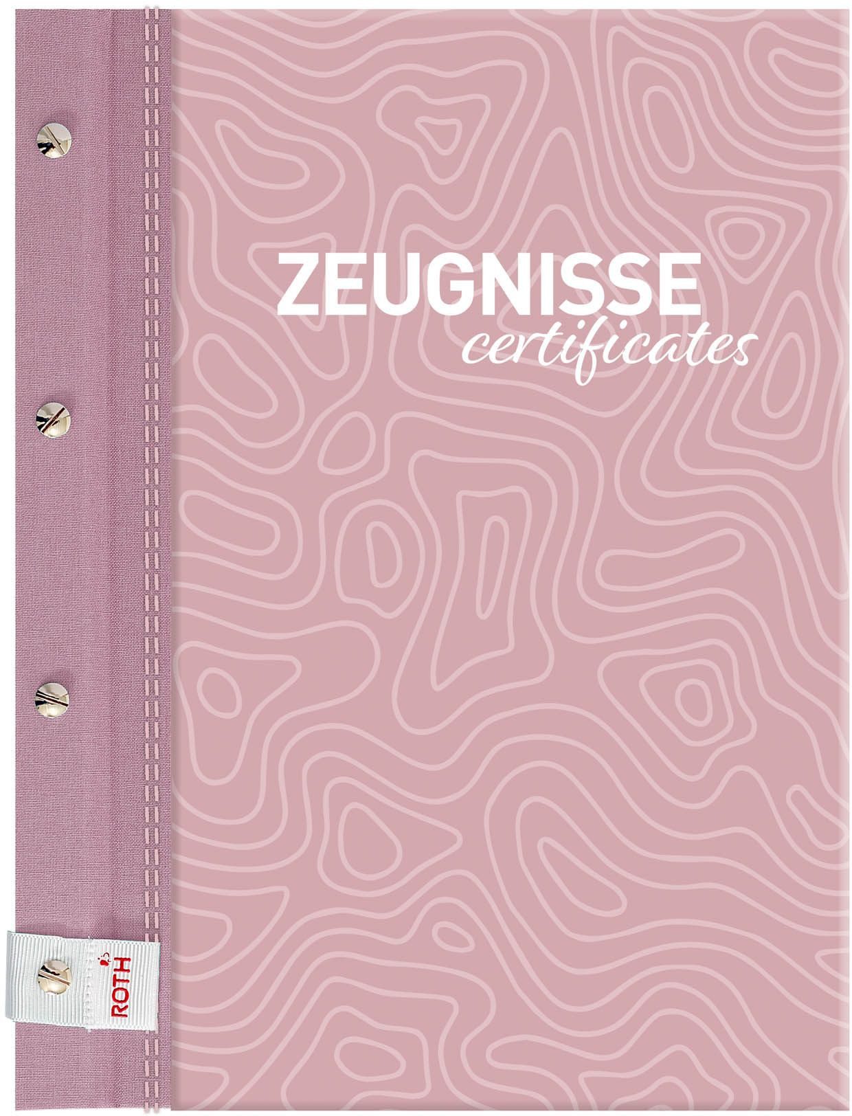 Vokabelheft Zeugnismappe Pattern mit Buchschrauben -Dusty Rose- rosa