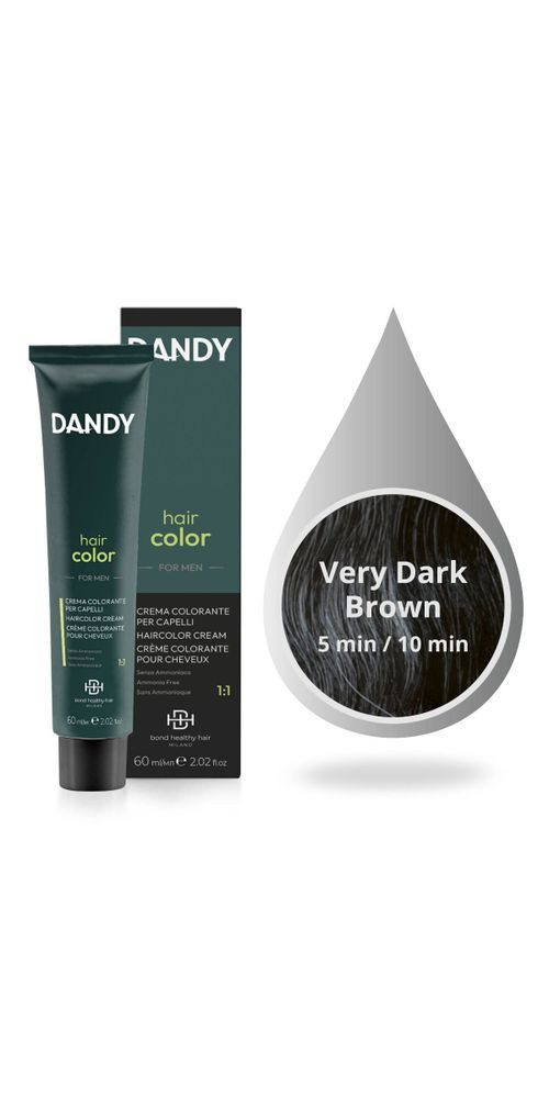 Dandy Haarfarbe Dandy Hair Color 2 Zeer Donkerbruin 60ml