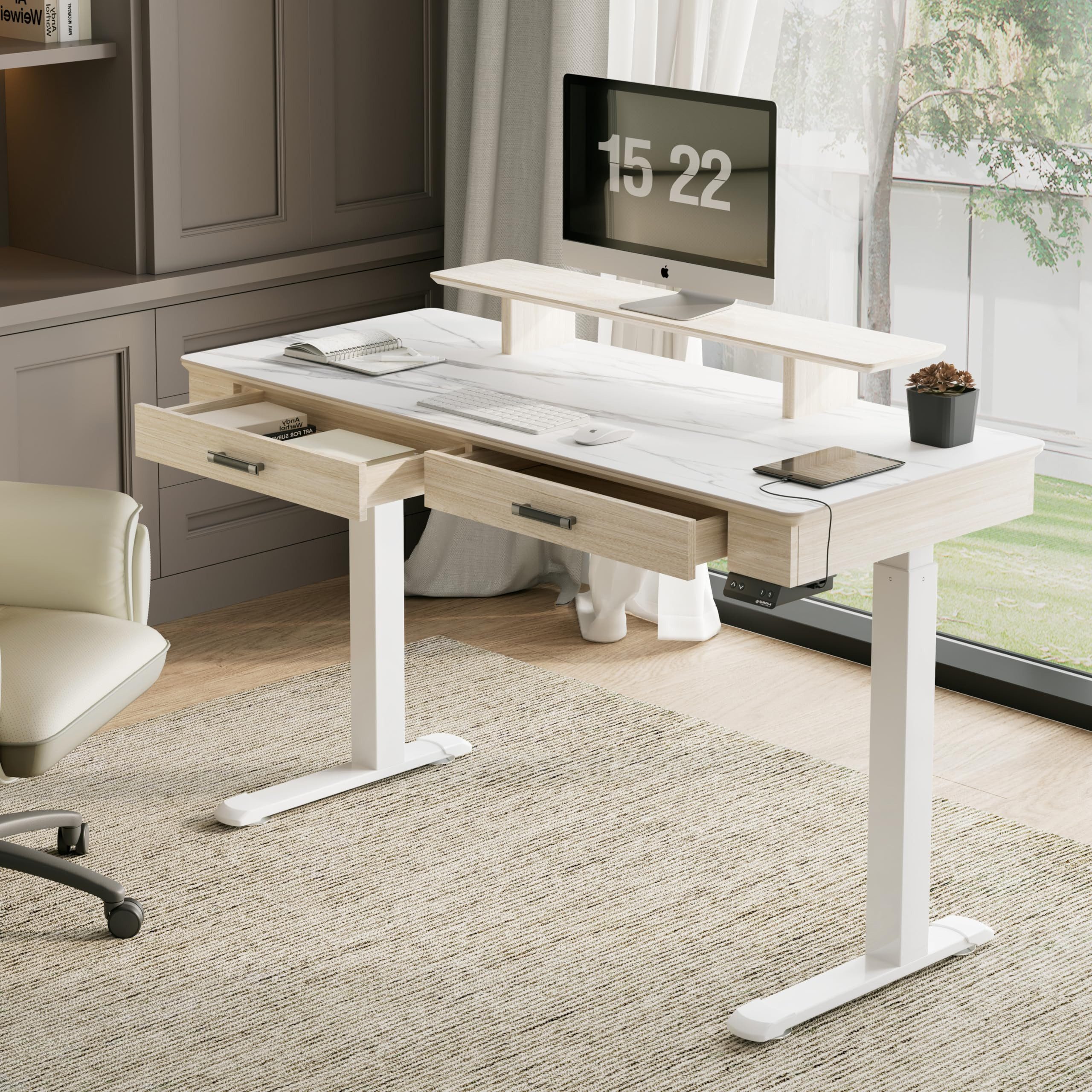 EE EUREKA ERGONOMIC Schreibtisch Höhenverstellbarer Schreibtisch günstig online kaufen