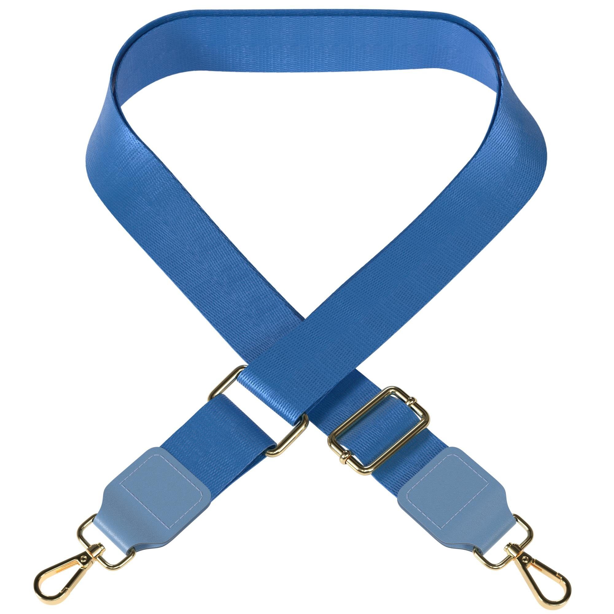 EAZY CASE Schulterriemen Schultergurte Bag Smartphonekette Hellblau Hellblau Handytaschenband - für Cross unifarbend Taschen Schultertasche Metall Gold