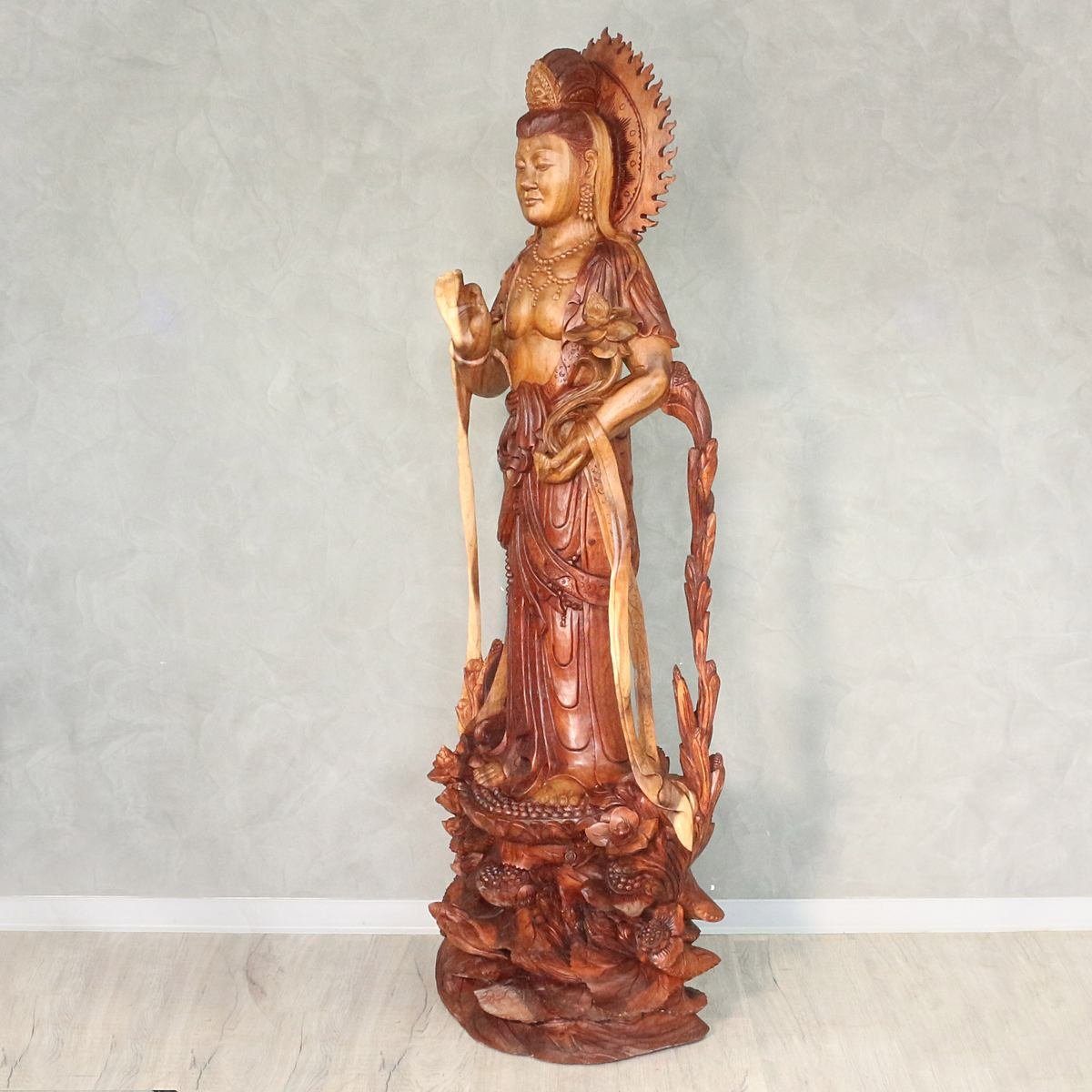 Holz Ursprungsland Guan Dekofigur (1 traditionelle im St), Yin Galerie Herstellung cm in 153 Skulptur Oriental Guanyin Handarbeit Figur