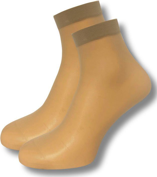 Janastyle Feinsöckchen Silk-Feeling Söckchen (7-Paar) Universalgröße beige | Socken