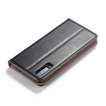 FITSU Handyhülle Handytasche für Samsung Galaxy A70 Hülle Schwarz 6,7 Zoll, Flipcase für Samsung A70 Handyhülle, Handytasche mit Kartenfach