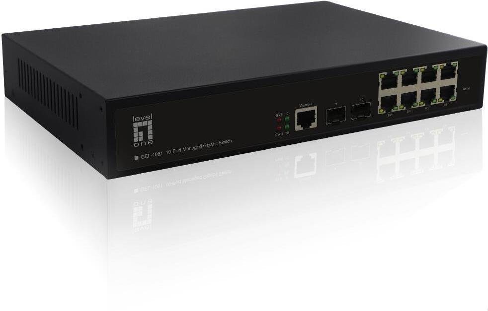 L2 GEL-1061 LEVEL 2x 10-Port Levelone Switch LevelOne Netzwerk-Switch ONE SFP