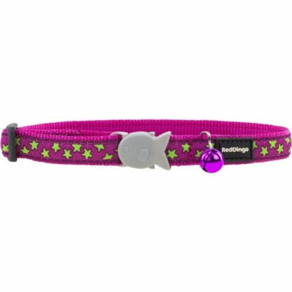 Red Dingo Katzen-Halsband Halsband für Katzen - Sterne Lime auf Hot Pink