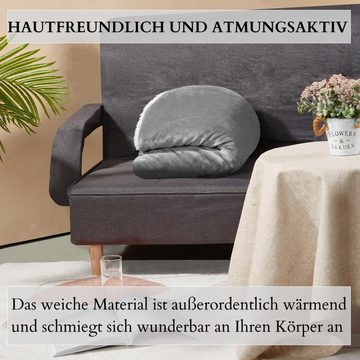 Wohndecke EO-9507, ecosa, Zeitloses Design,Waschmaschinen geeignet, Hautfreundlich und atmungsaktiv,Kuscheldecke,Sherpa,Kuscheldecke,Tagesdecke