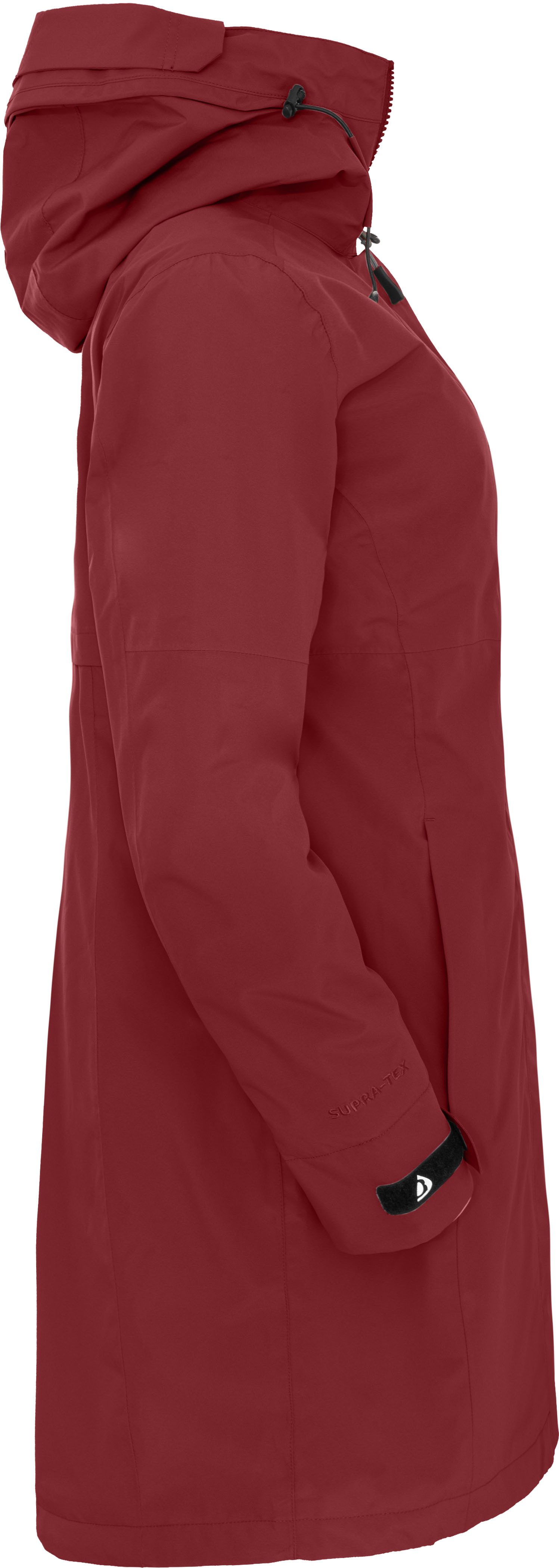 Bergson Regenjacke VERLA Damen Regenmantel, Normalgrößen, Tomaten rot