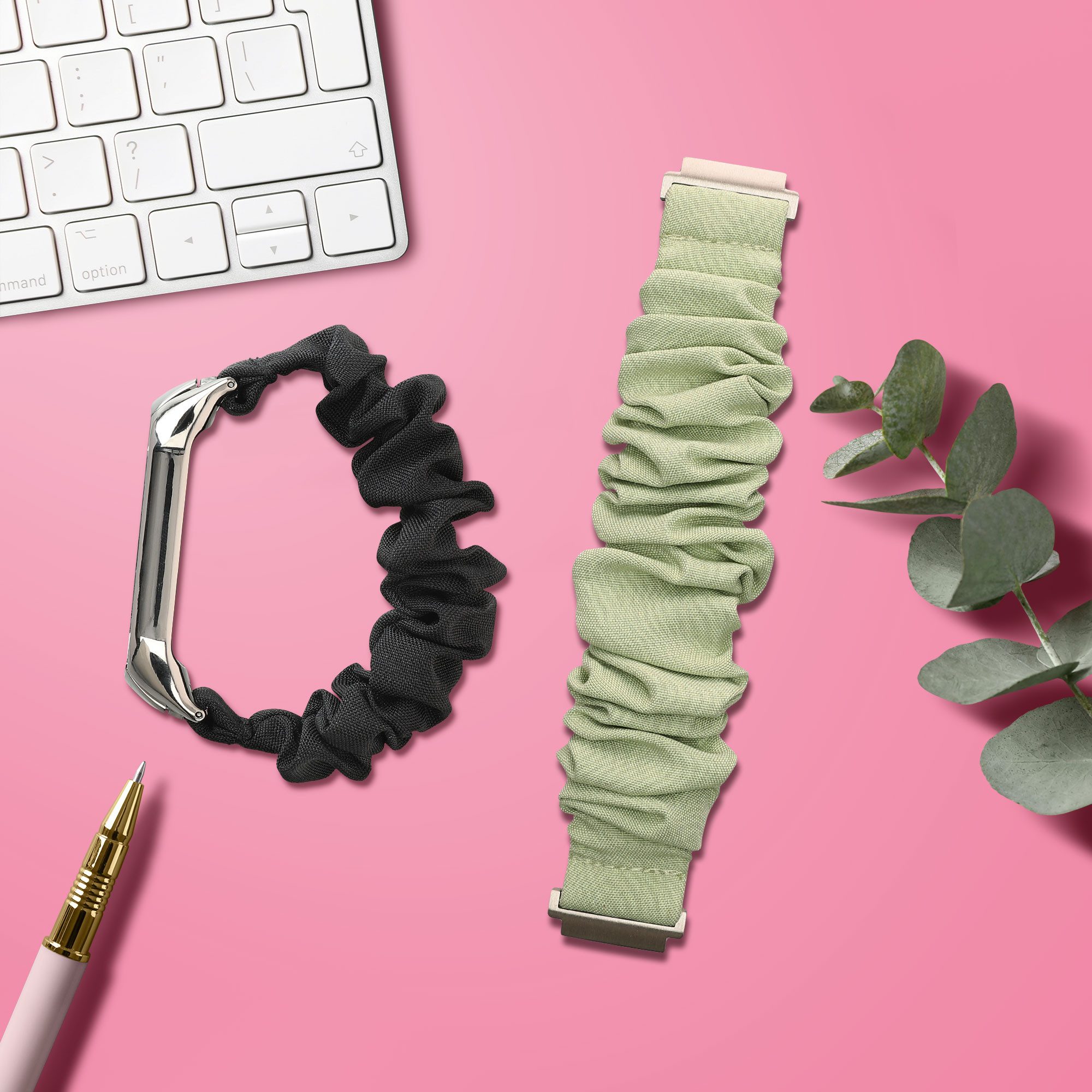 kwmobile Ersatz Bügelpolster für Garmin Venu Sq 2 Music / Sq 2 / Vivoactive 6 / Smartwatch, 1-tlg., mit Kunstleder Polster