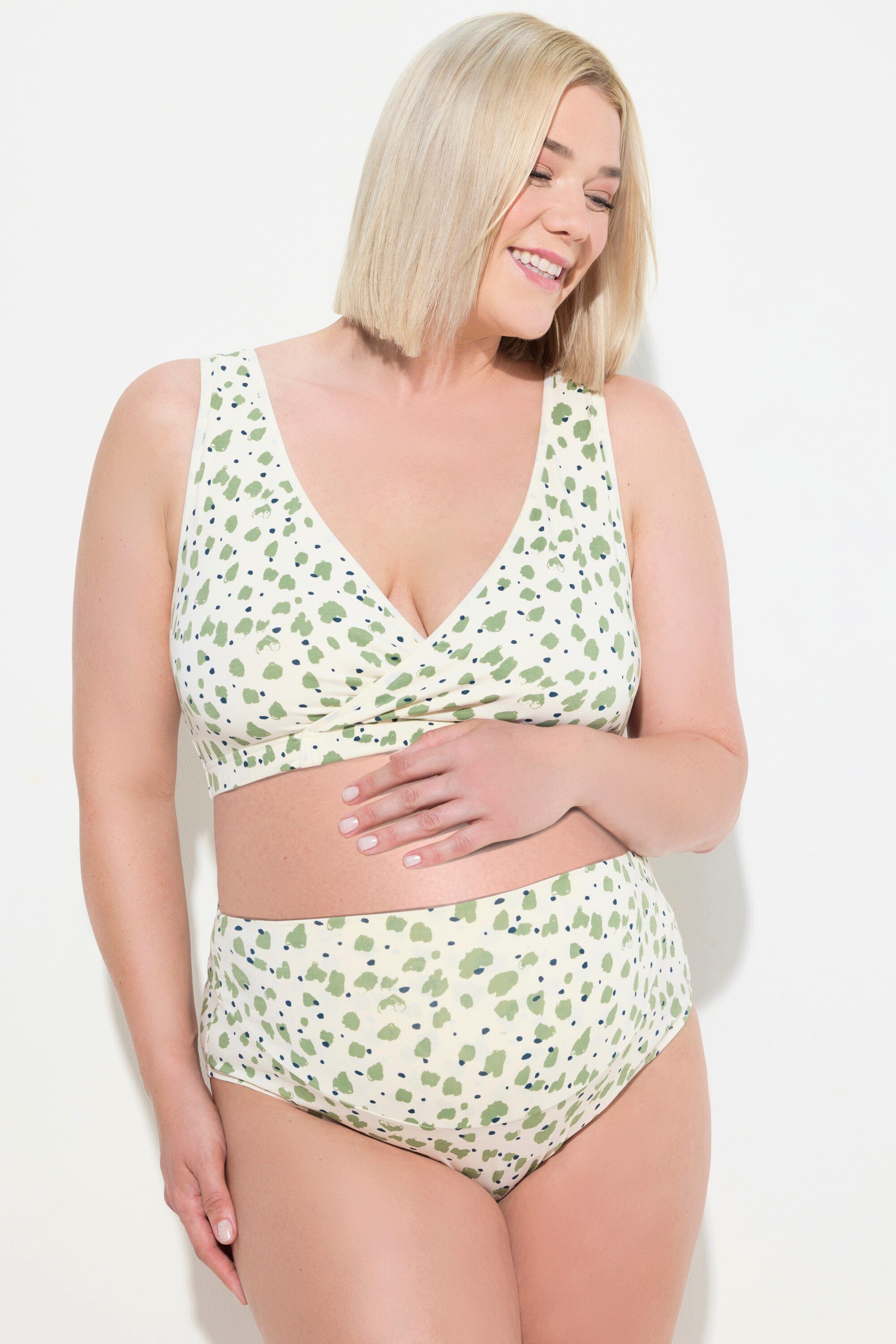 Ulla Popken Slip Slip breiter Bund Punkte Biobaumwolle Schwangerschaft