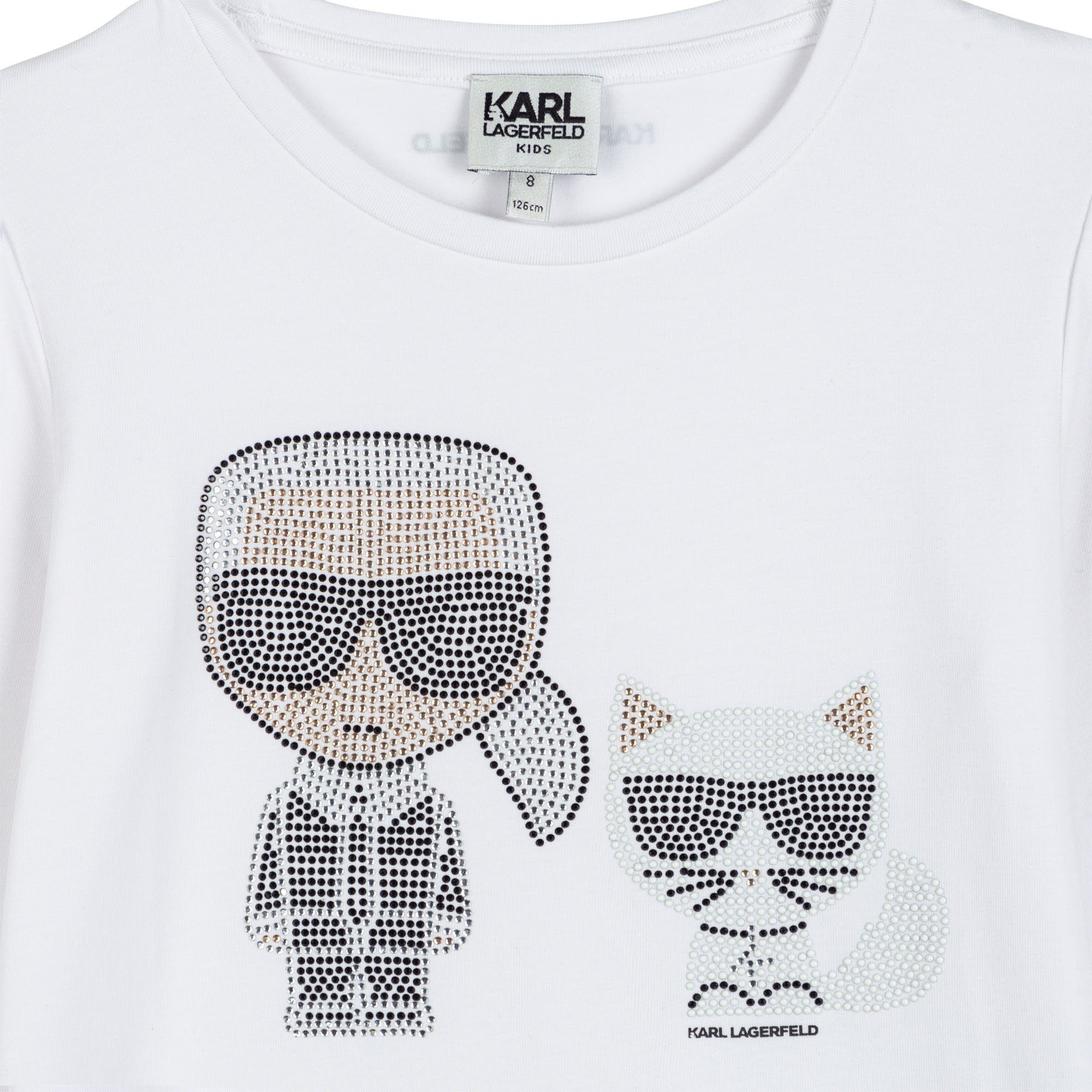 KARL LAGERFELD Langarmshirt Karl Lagerfeld Langarmshirt mit Strasssteinen