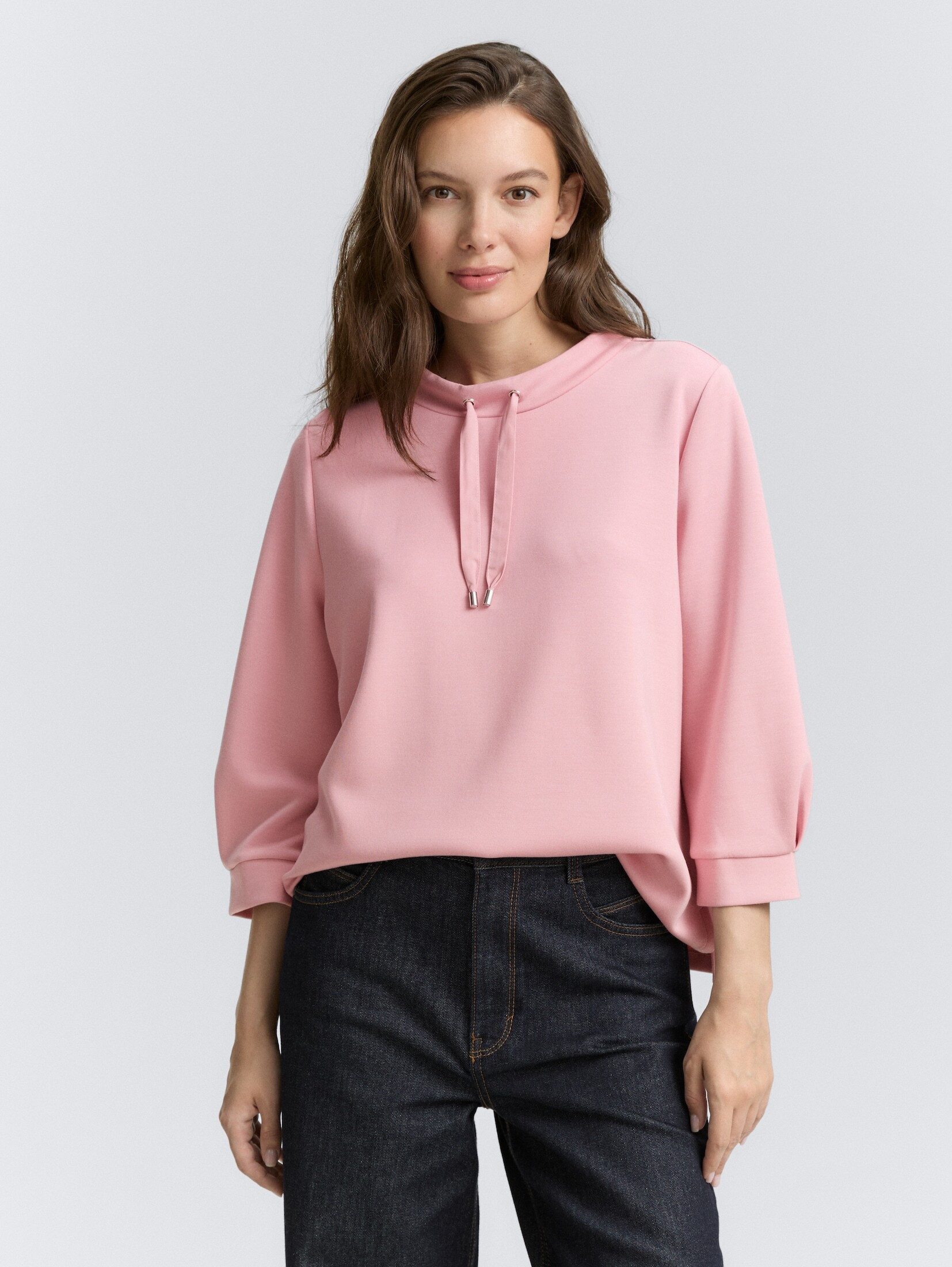 TOM TAILOR 3/4-Arm-Shirt Scuba Langarmshirt mit günstig online kaufen