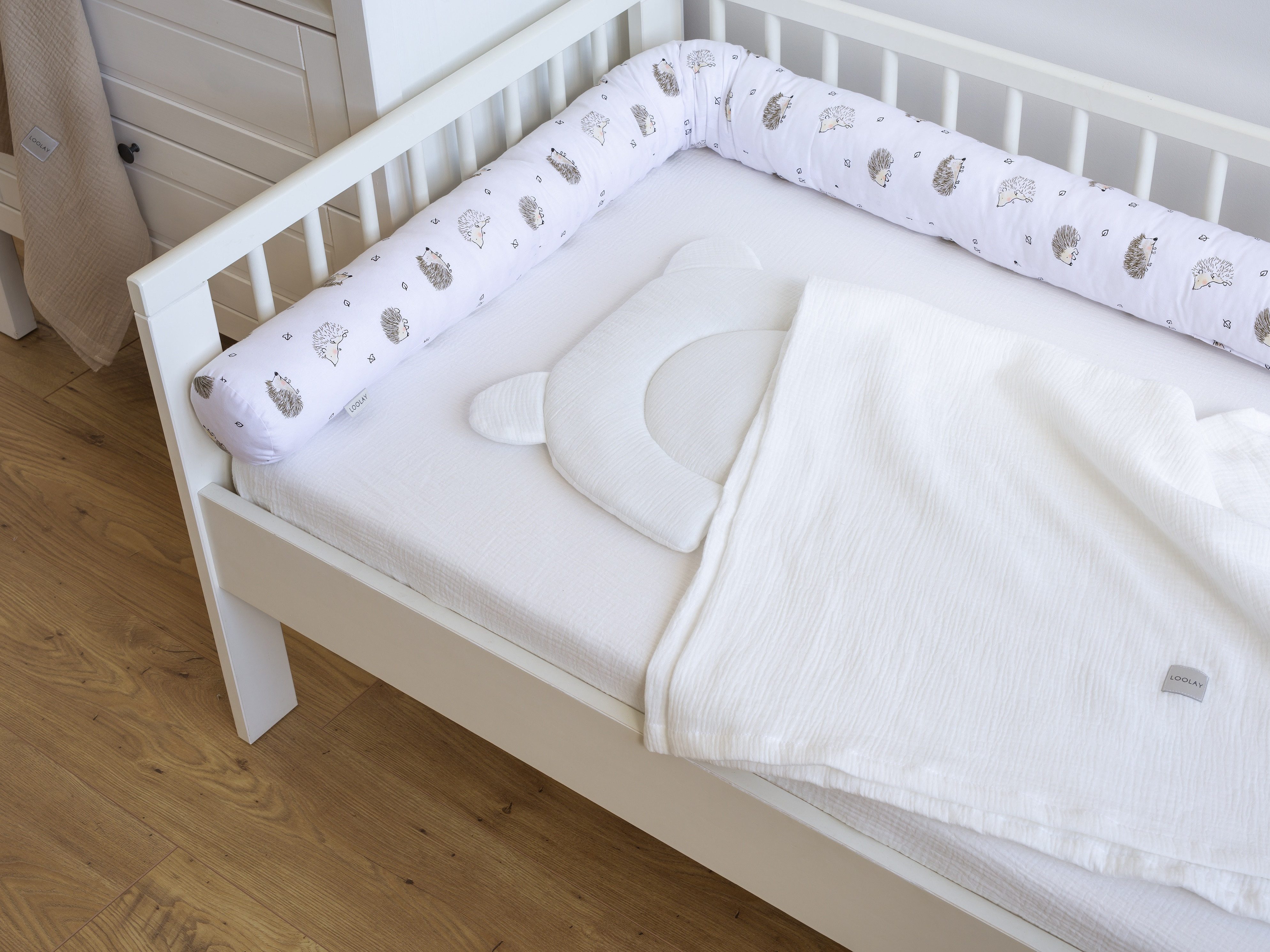 Loolay Nestchenschlange IGEL Braun BIO-Baumwolle Multifunktion PREMIUM Bett günstig online kaufen