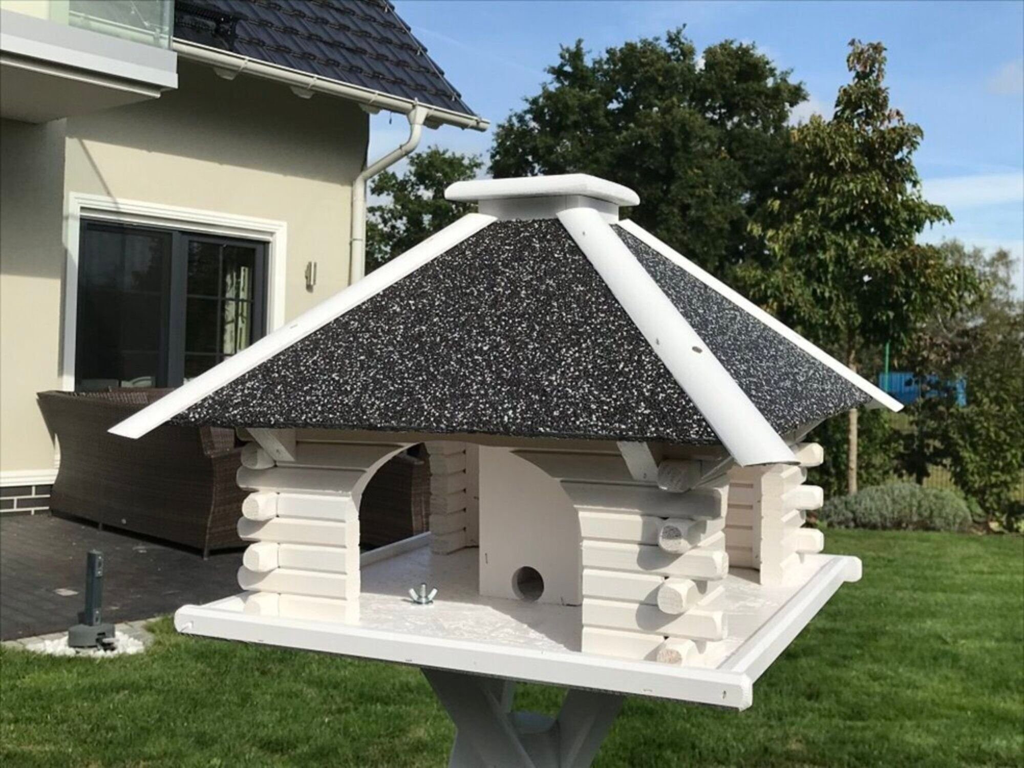 Vogelhaus Vogelhaus, Vogelhäuschen, Futterhaus V 20 Stein weiss