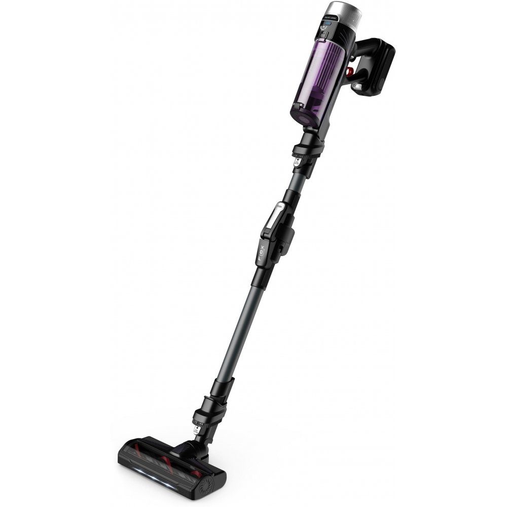 Rowenta Akku-Hand-und Stielstaubsauger RH2038 X-Force Flex 9.60 Allergy Akku-Stielsauger schwarz/​violett, beutellos