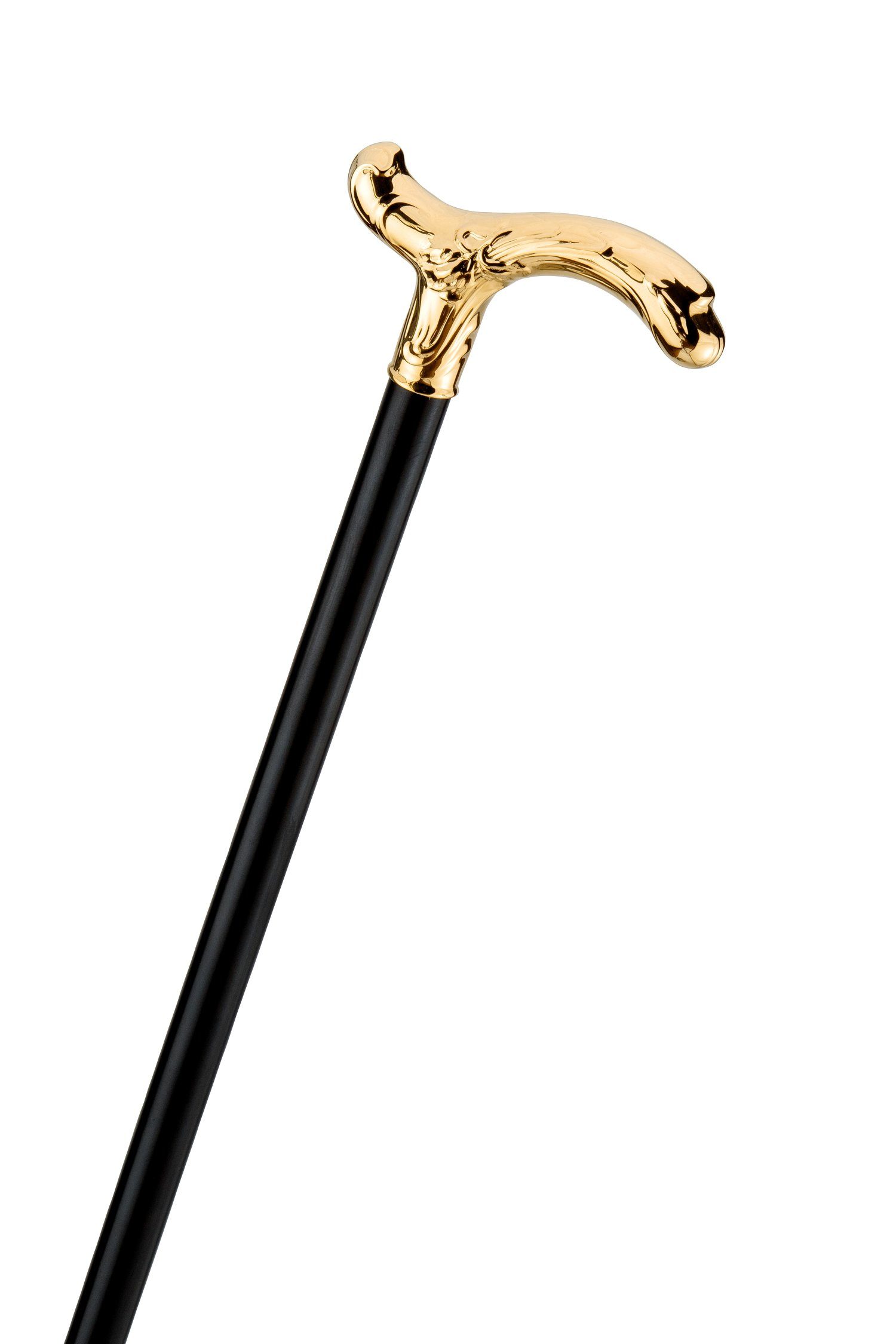 Stockshop Gehstock Gehstock Barock, Derbygriff, Ebenholz, Gummipuff.