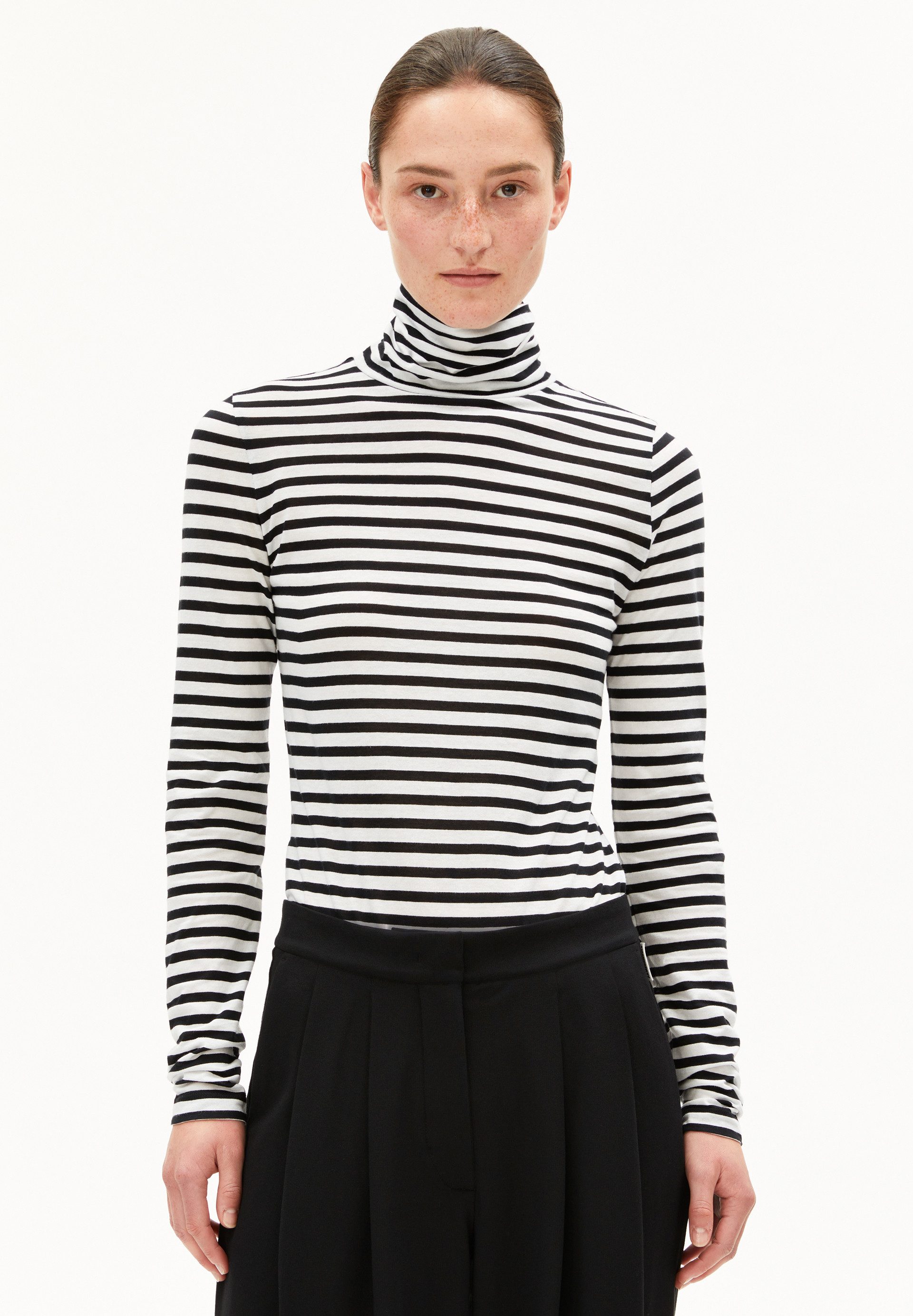 Armedangels Longsleeve GRAZILIANAA STRIPES Longsleeve aus Bio-Baumwolle (1-tlg) Mock-Ausschnitt