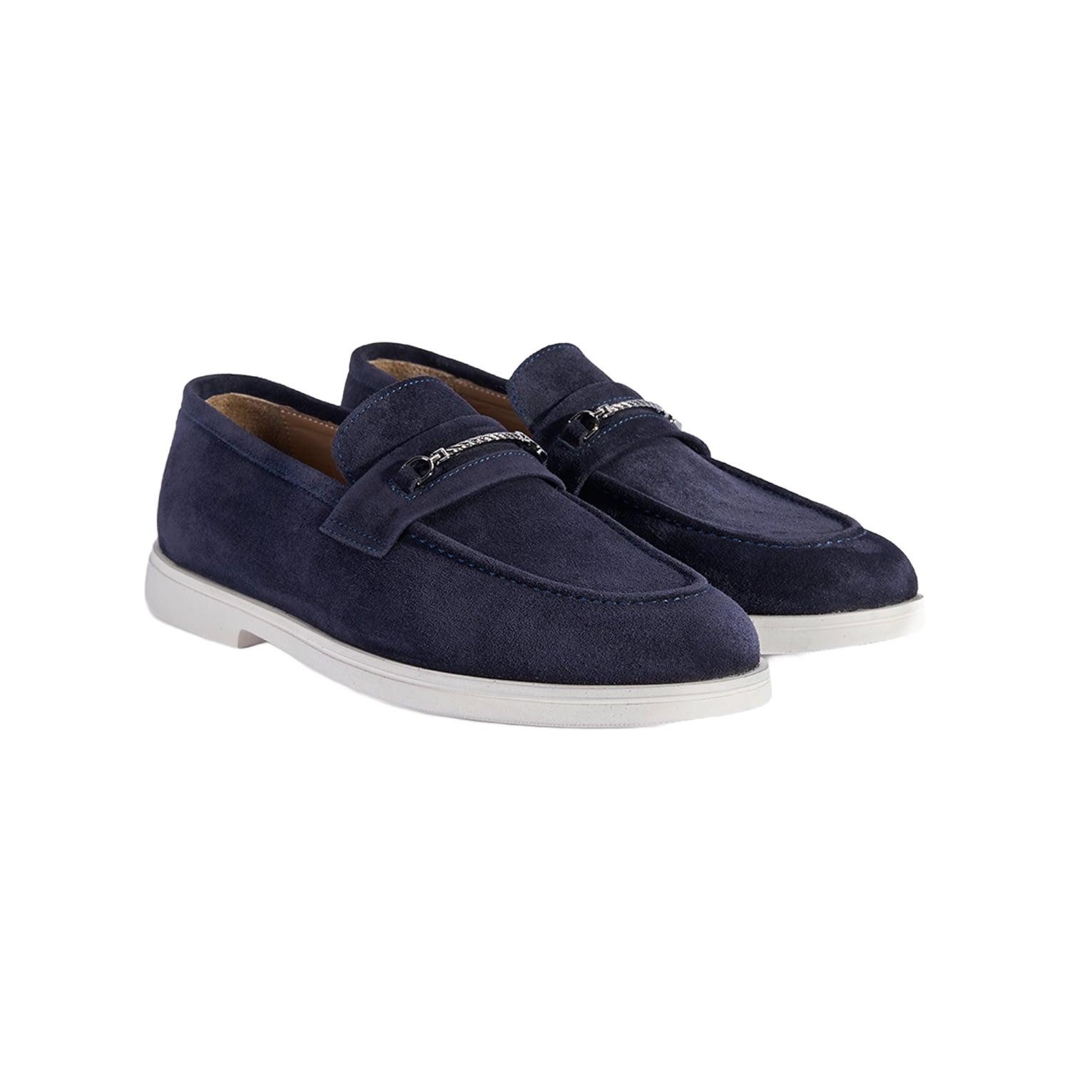 Desa DESA Herren-Wildlederslipper mit Metalldetails Loafer