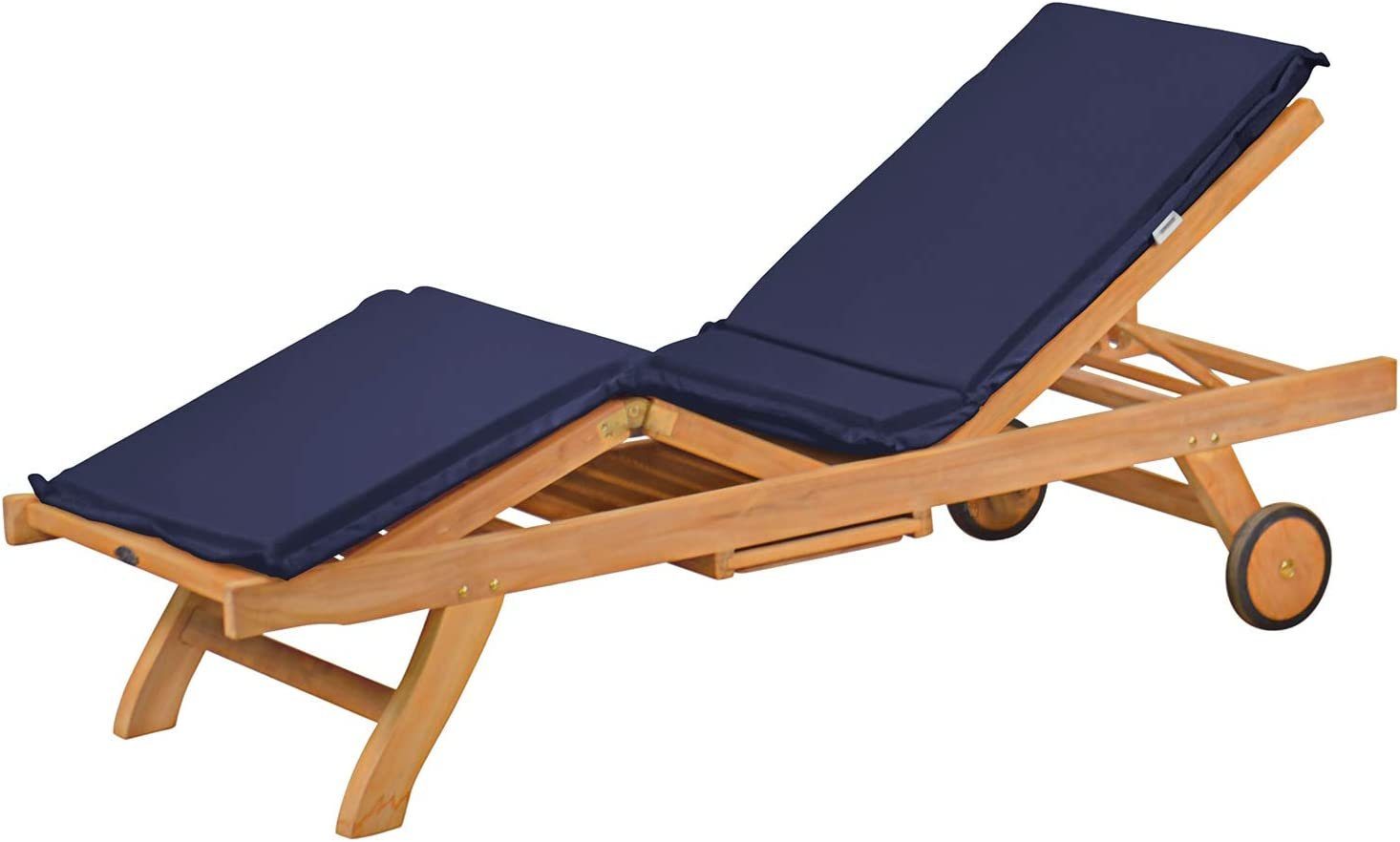 Kai Wiechmann Liegenauflage Auflage Gartenliege Polsterauflage Sonnenliege 3x geknickt, waschbares und UV-beständiges Gartenpolster