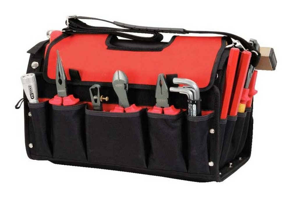 KS Tools Werkzeugset, (132-tlg), Premium Elektriker-Werkzeugkoffer, Nylontasche, 132-teilig