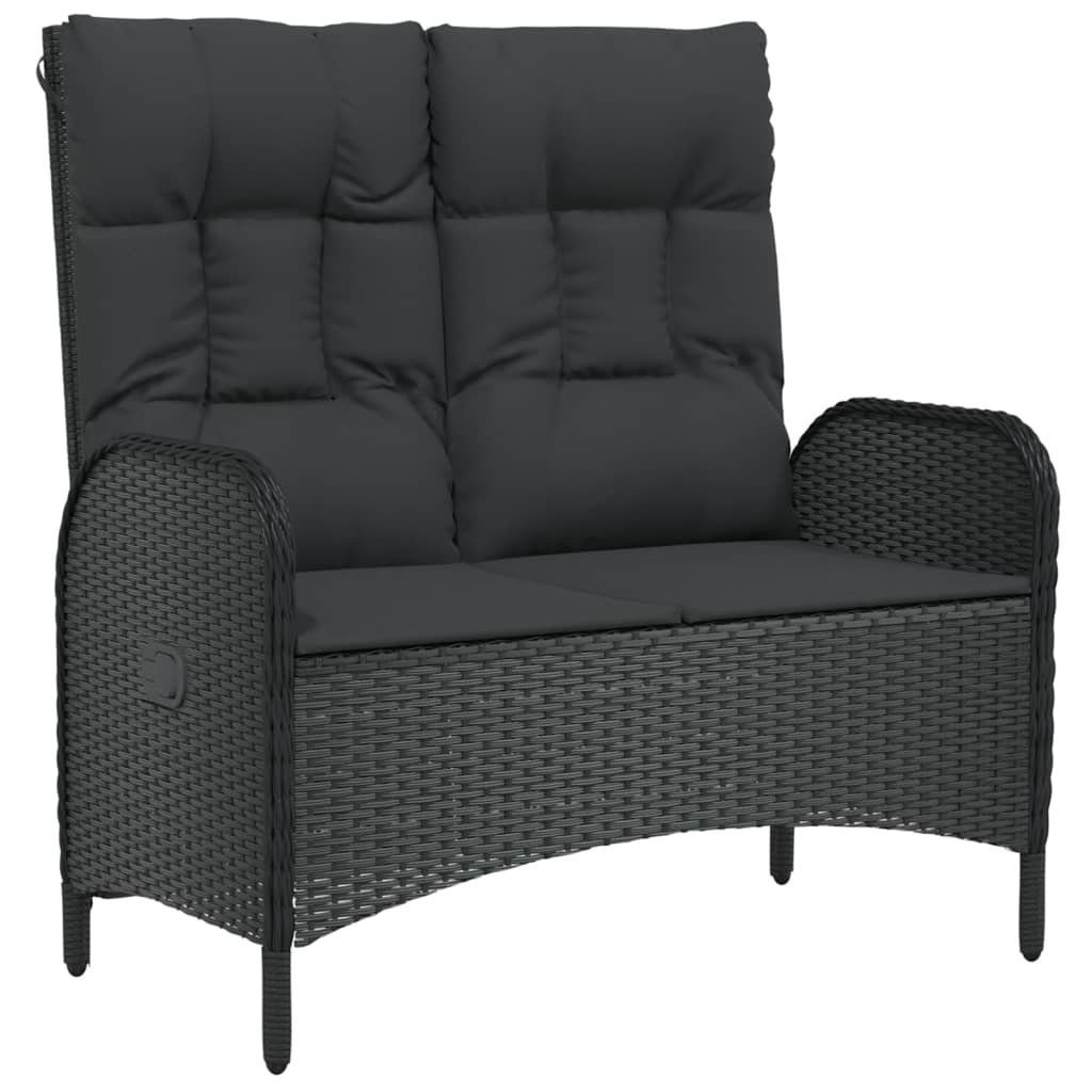 DOTMALL Gartenbank Relaxbank mit Kissen,Wetterfest, Oudoor, Poly Rattan