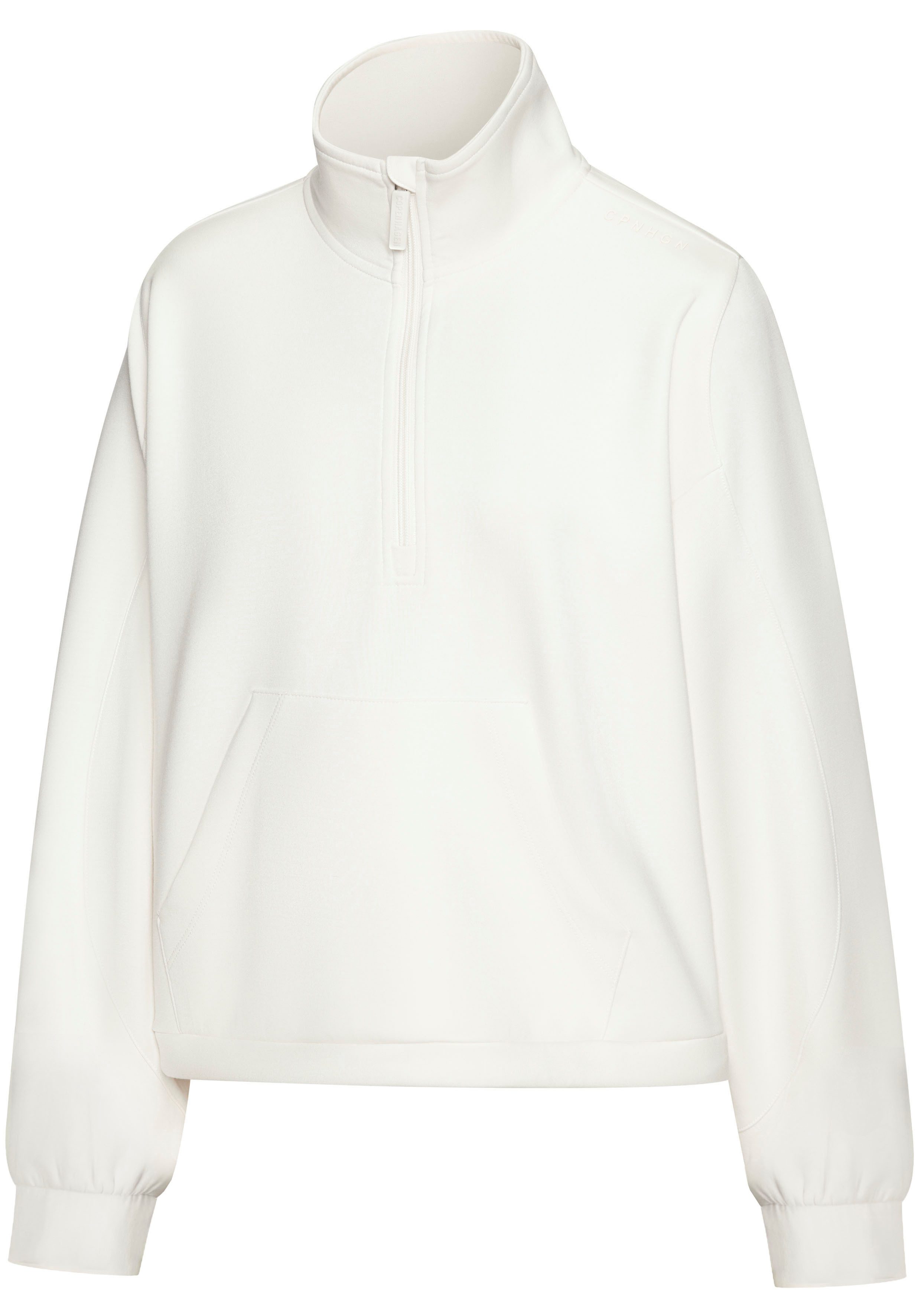 Copenhagen Studios Langarmshirt aus hochwertigem Material mit Stehkragen und Reißverschluss