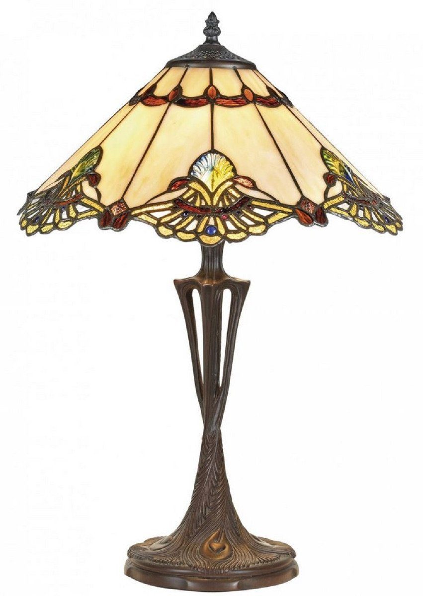 Casa Padrino Tischleuchte Luxus Tiffany Tischleuchte Mehrfarbig Ø 40 x H. 60 cm - Luxus Qualität